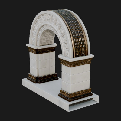 Carved Stone Garden Arch Design 18 3D Print Model