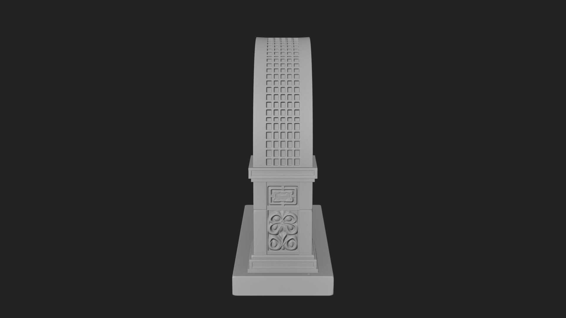 Carved Stone Garden Arch Design 19 3D Print Model 3D Model