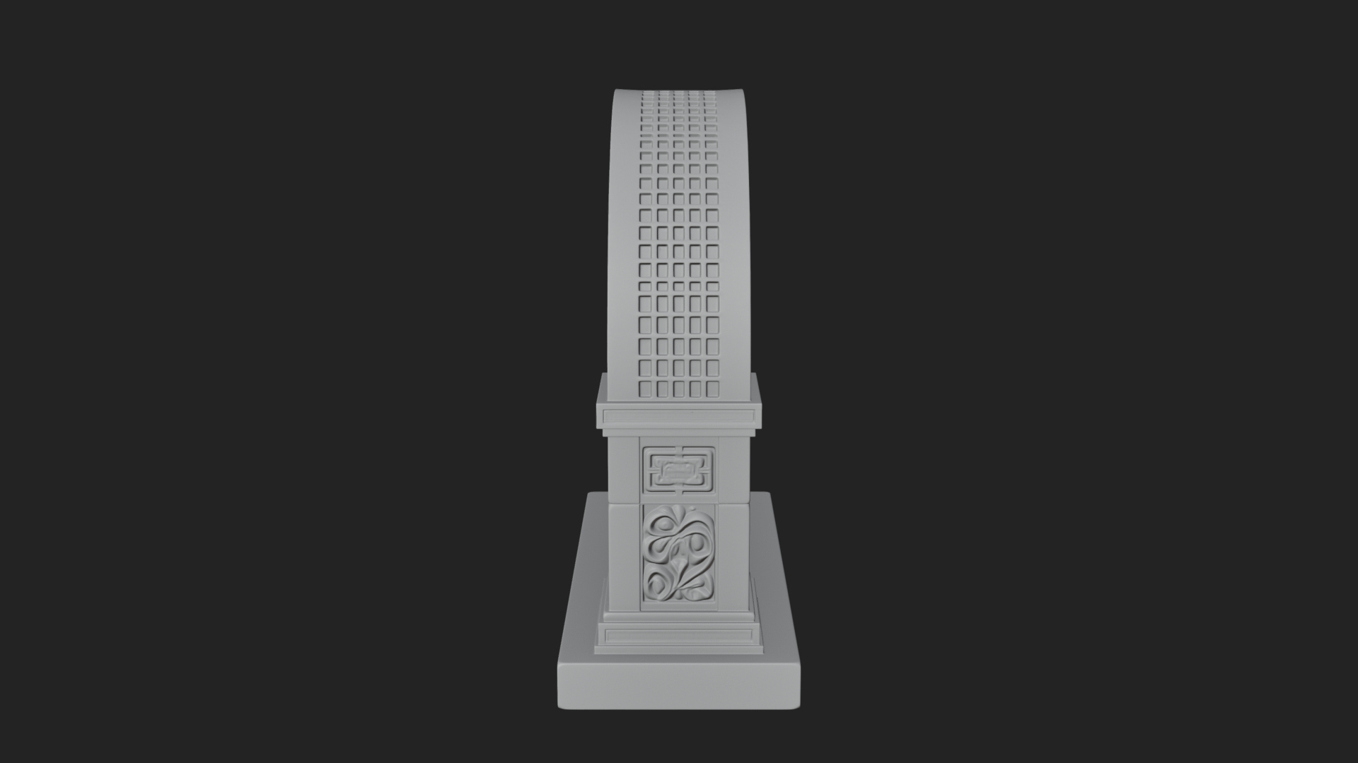 Carved Stone Garden Arch Design 19 3D Print Model 3D Model