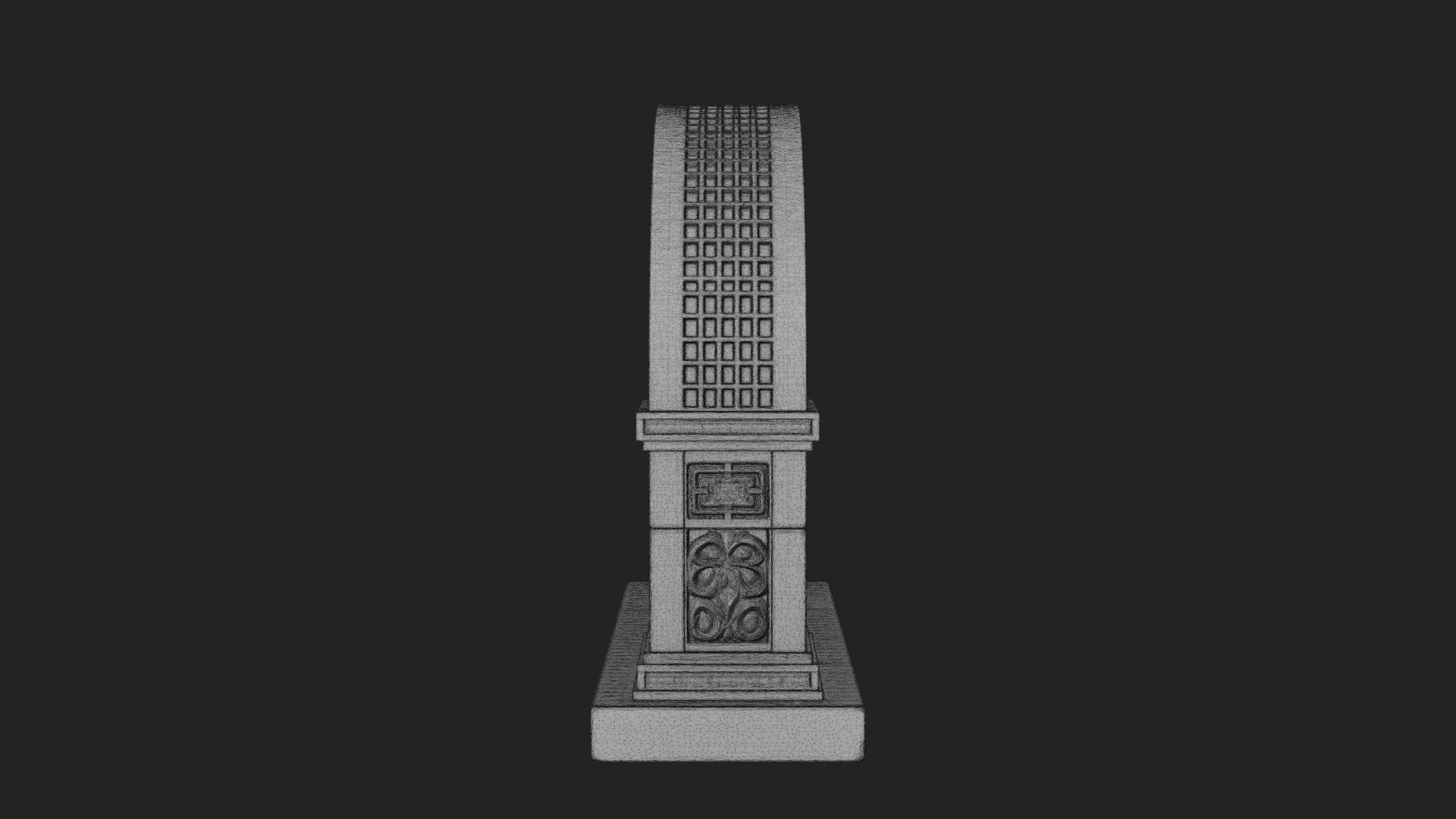 Carved Stone Garden Arch Design 19 3D Print Model 3D Model