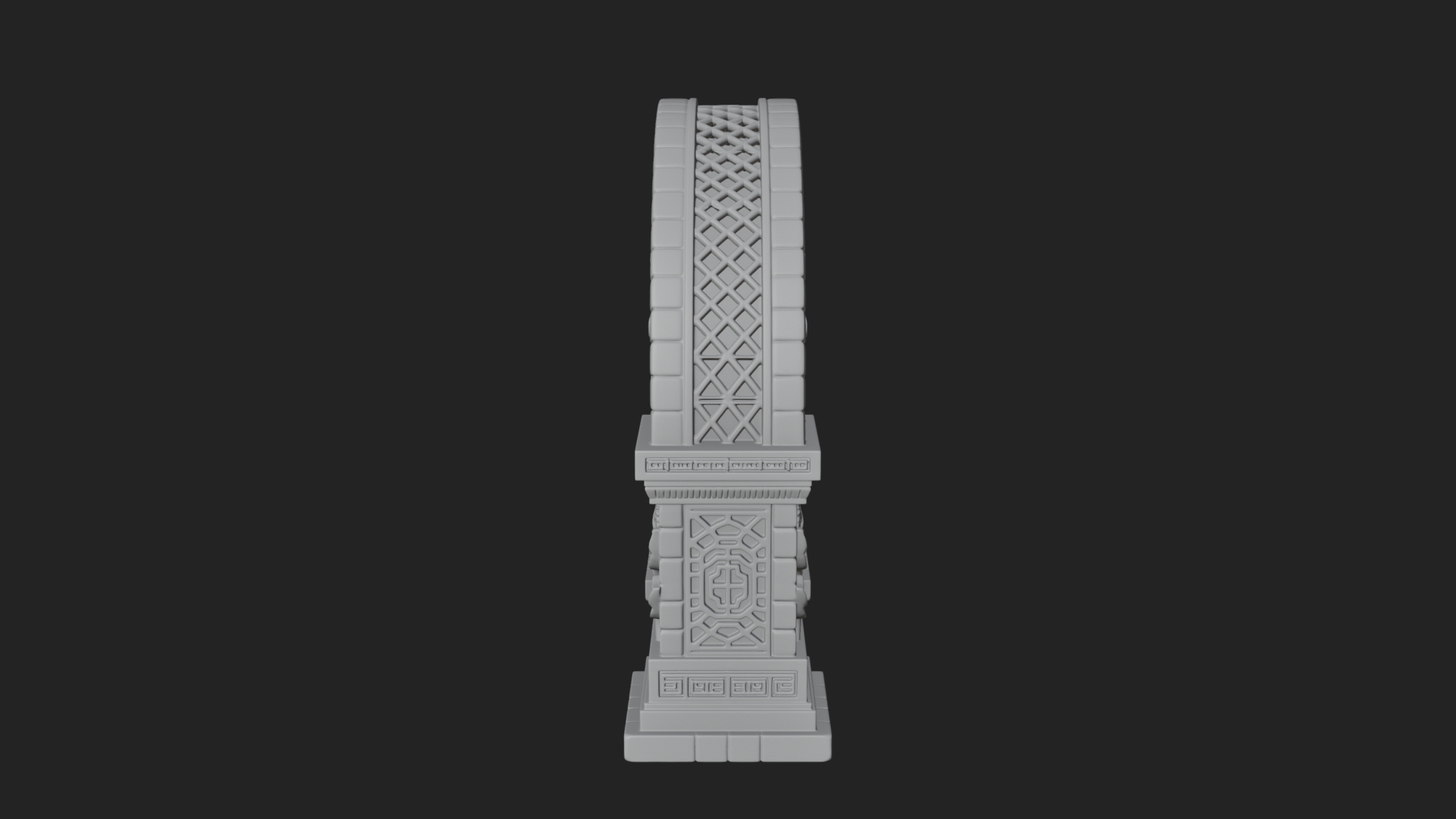 Carved Stone Garden Arch Design 20 3D Print Model 3D Model