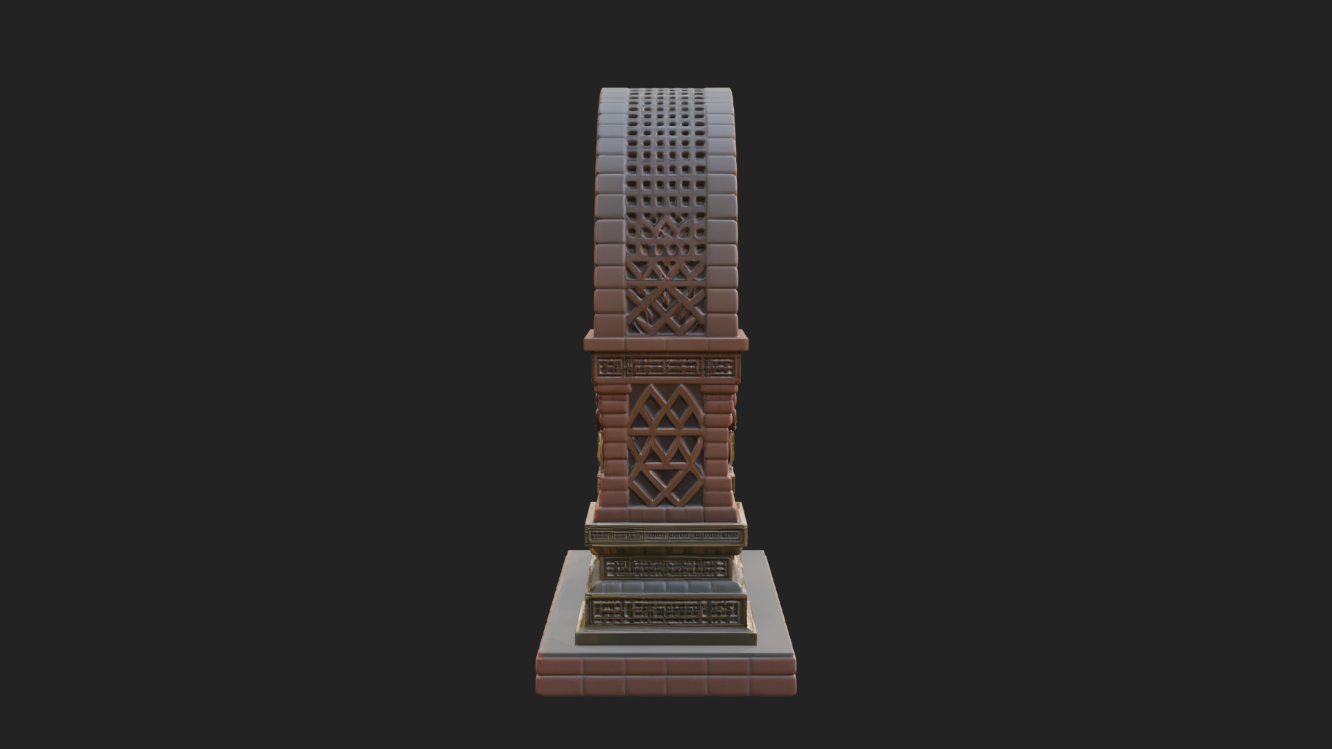 Carved Stone Garden Arch Design 21 3D Print Model 3D Model