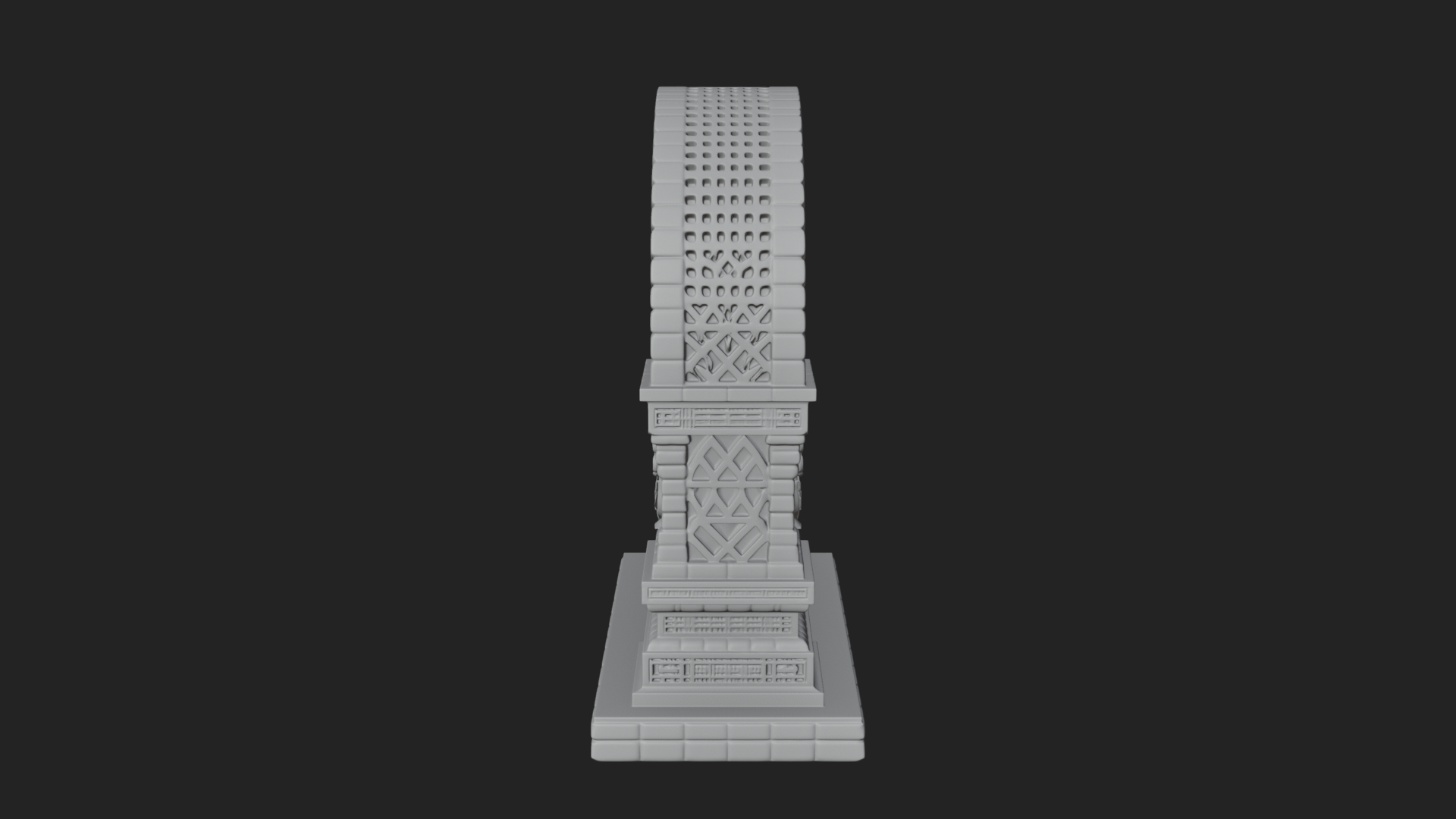 Carved Stone Garden Arch Design 21 3D Print Model 3D Model