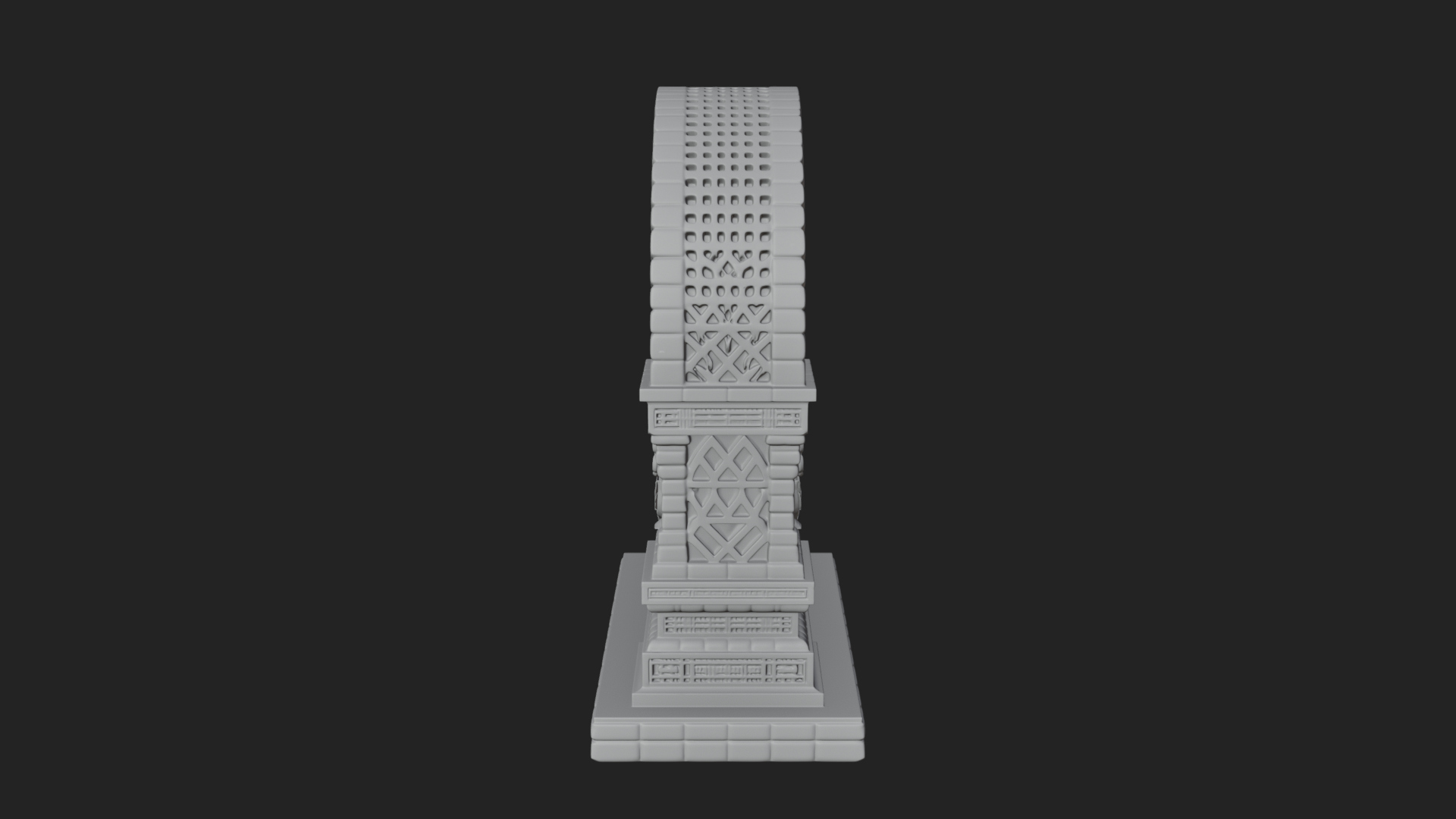 Carved Stone Garden Arch Design 21 3D Print Model 3D Model