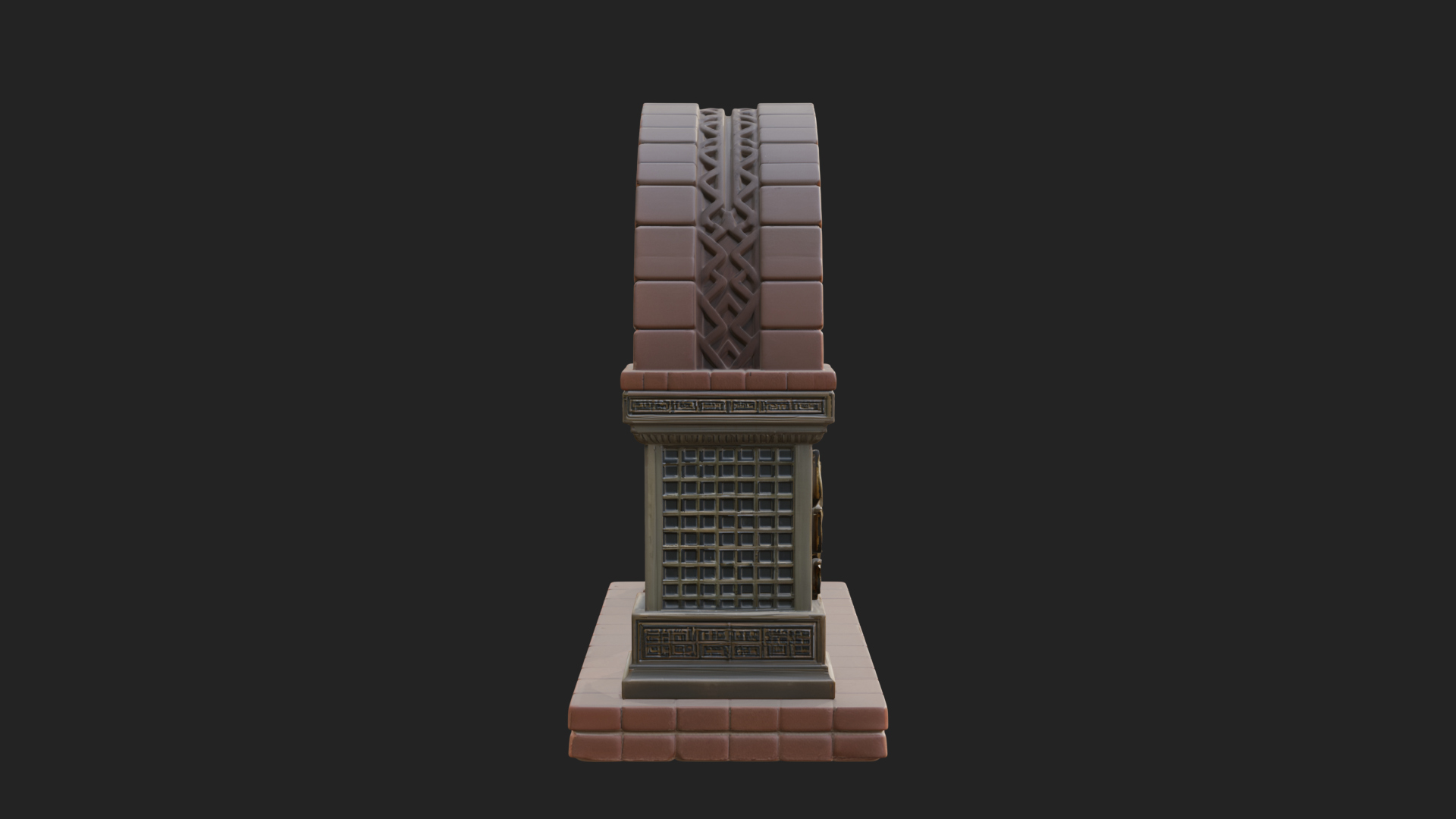 Carved Stone Garden Arch Design 22 3D Print Model 3D Model