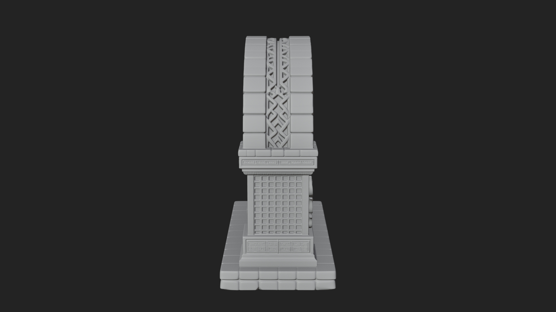 Carved Stone Garden Arch Design 22 3D Print Model 3D Model