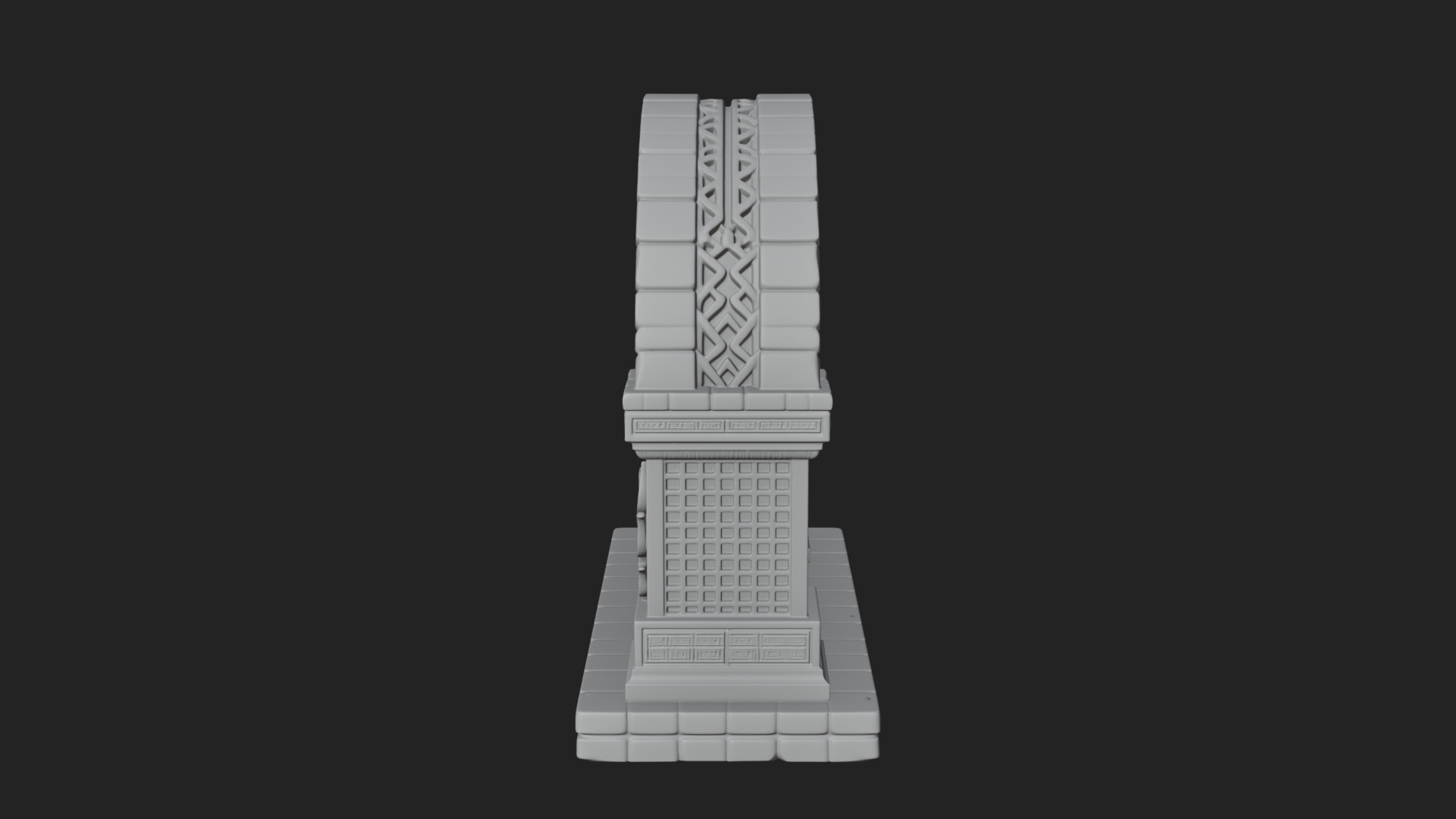Carved Stone Garden Arch Design 22 3D Print Model 3D Model