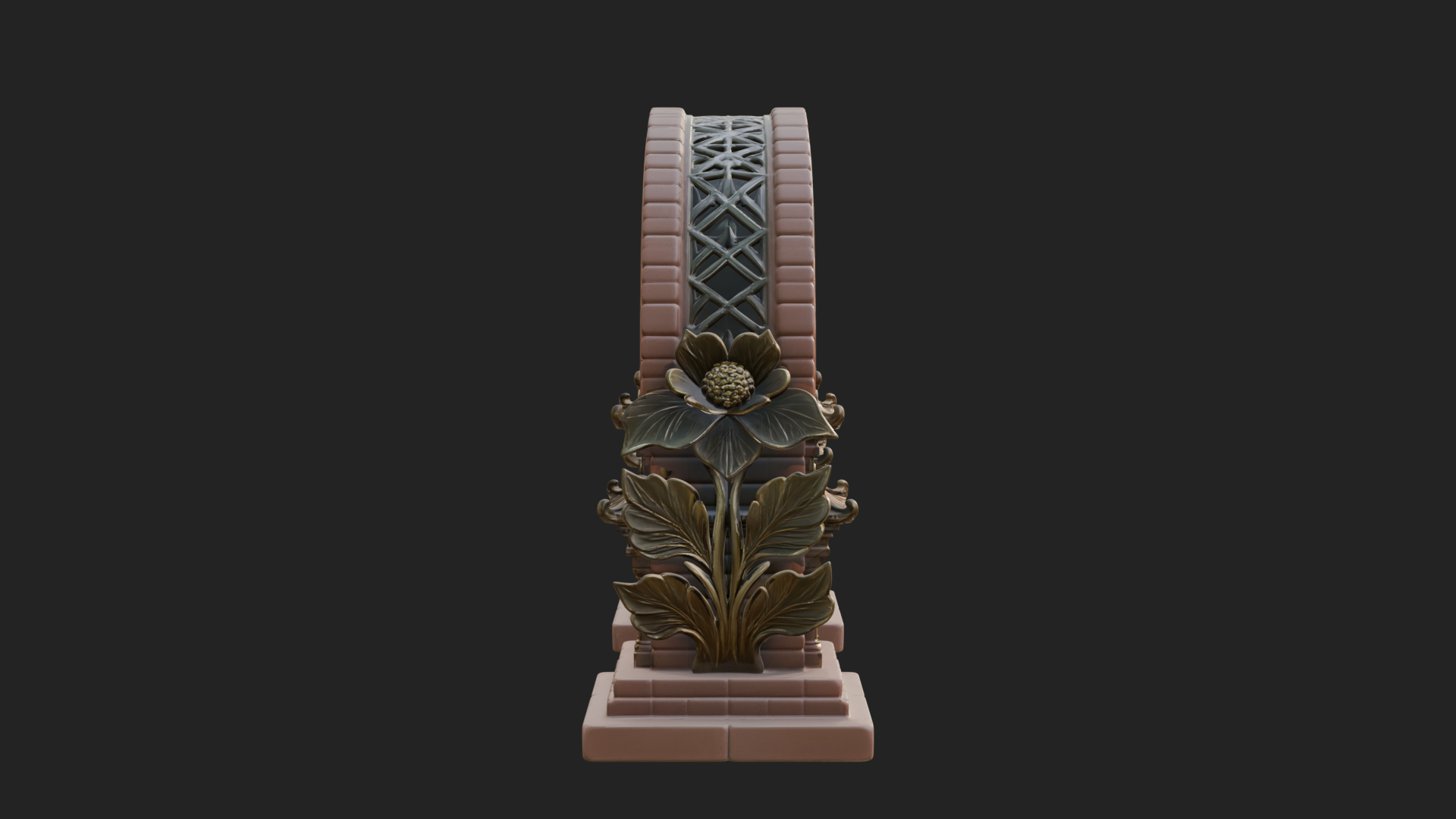 Carved Stone Garden Arch Design 23 3D Print Model 3D Model