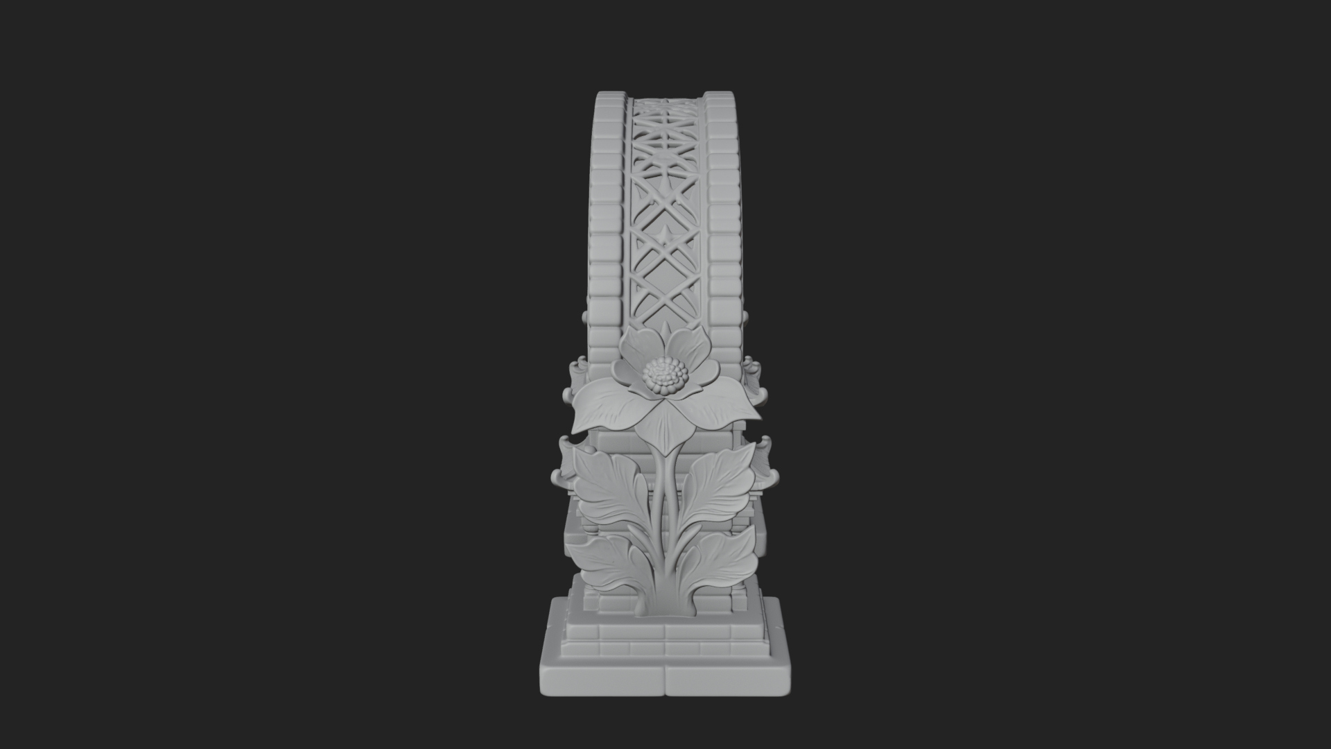Carved Stone Garden Arch Design 23 3D Print Model 3D Model
