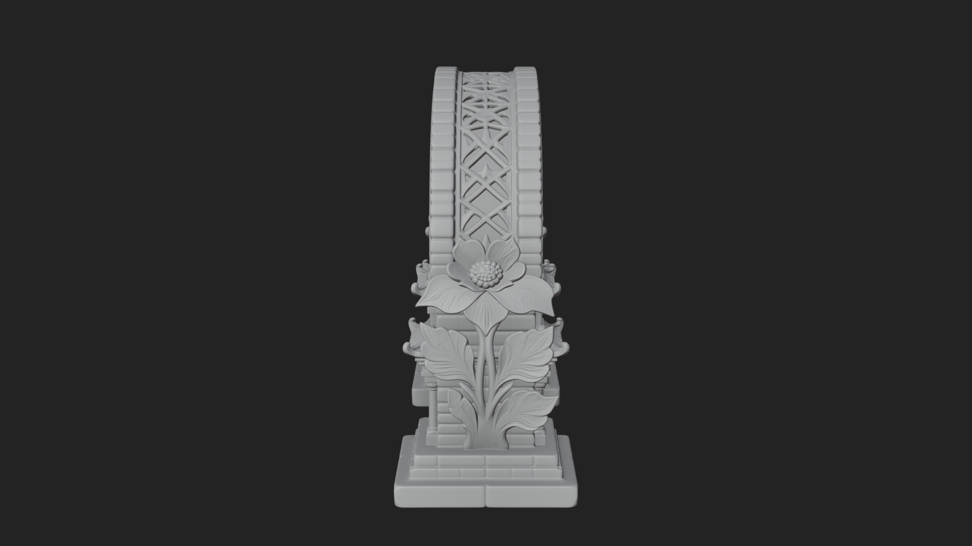 Carved Stone Garden Arch Design 23 3D Print Model 3D Model