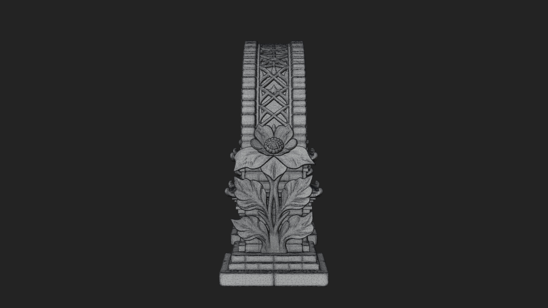 Carved Stone Garden Arch Design 23 3D Print Model 3D Model