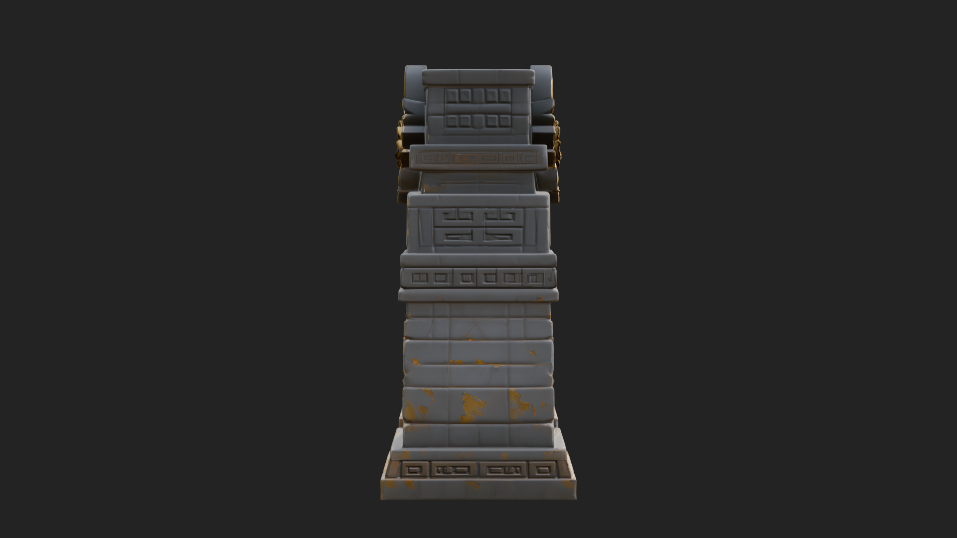 Carved Stone Garden Arch Design 3 3D Print Model 3D Model