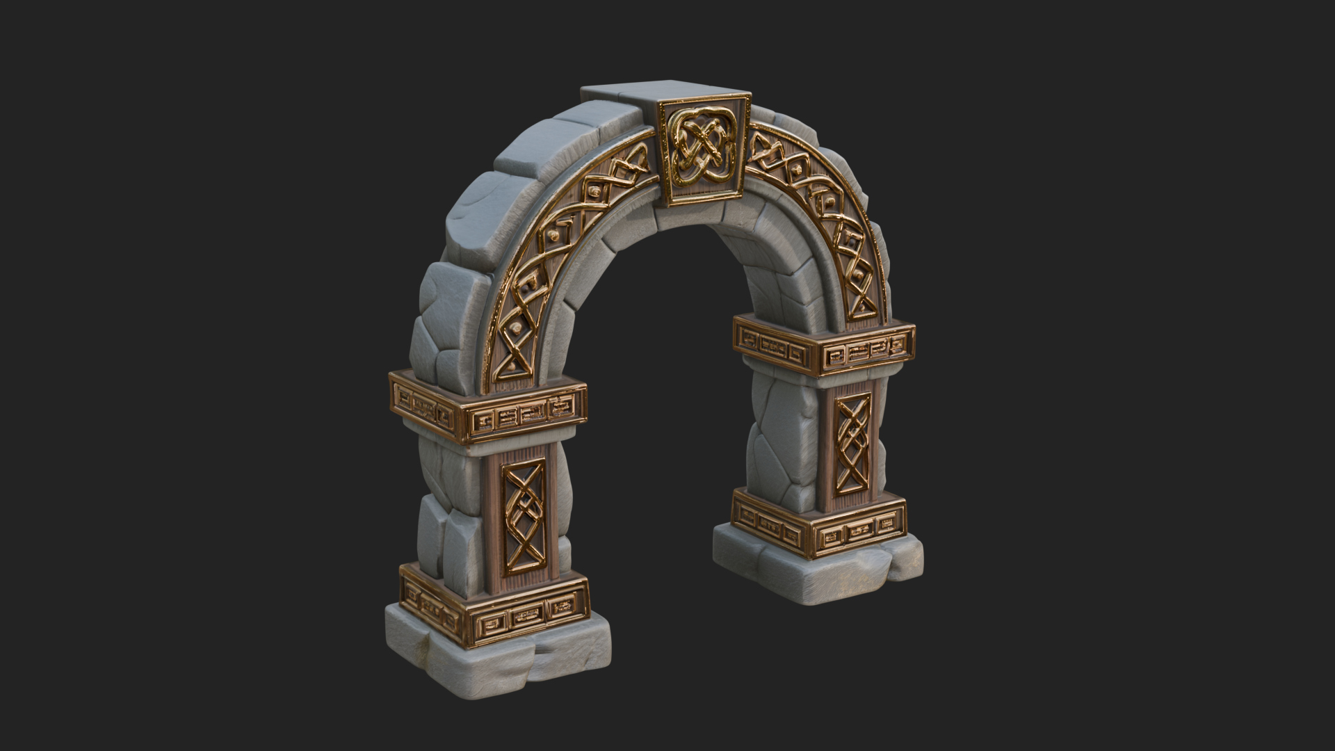 Carved Stone Garden Arch Design 9 3D Print Model 3D Model