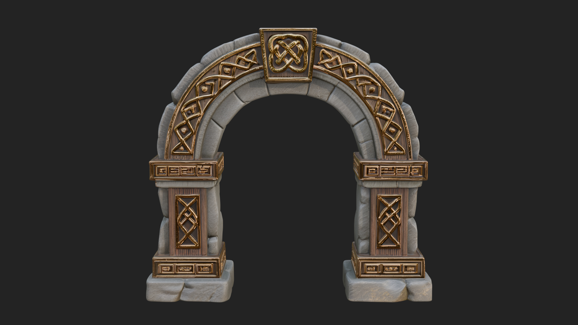 Carved Stone Garden Arch Design 9 3D Print Model 3D Model