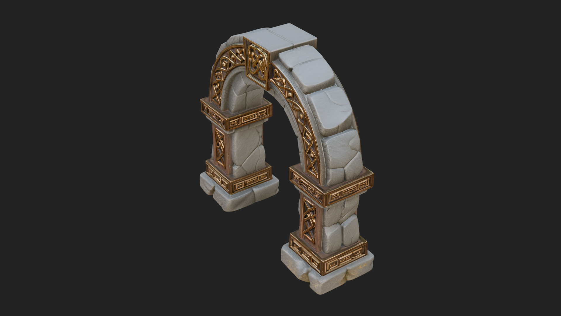 Carved Stone Garden Arch Design 9 3D Print Model 3D Model