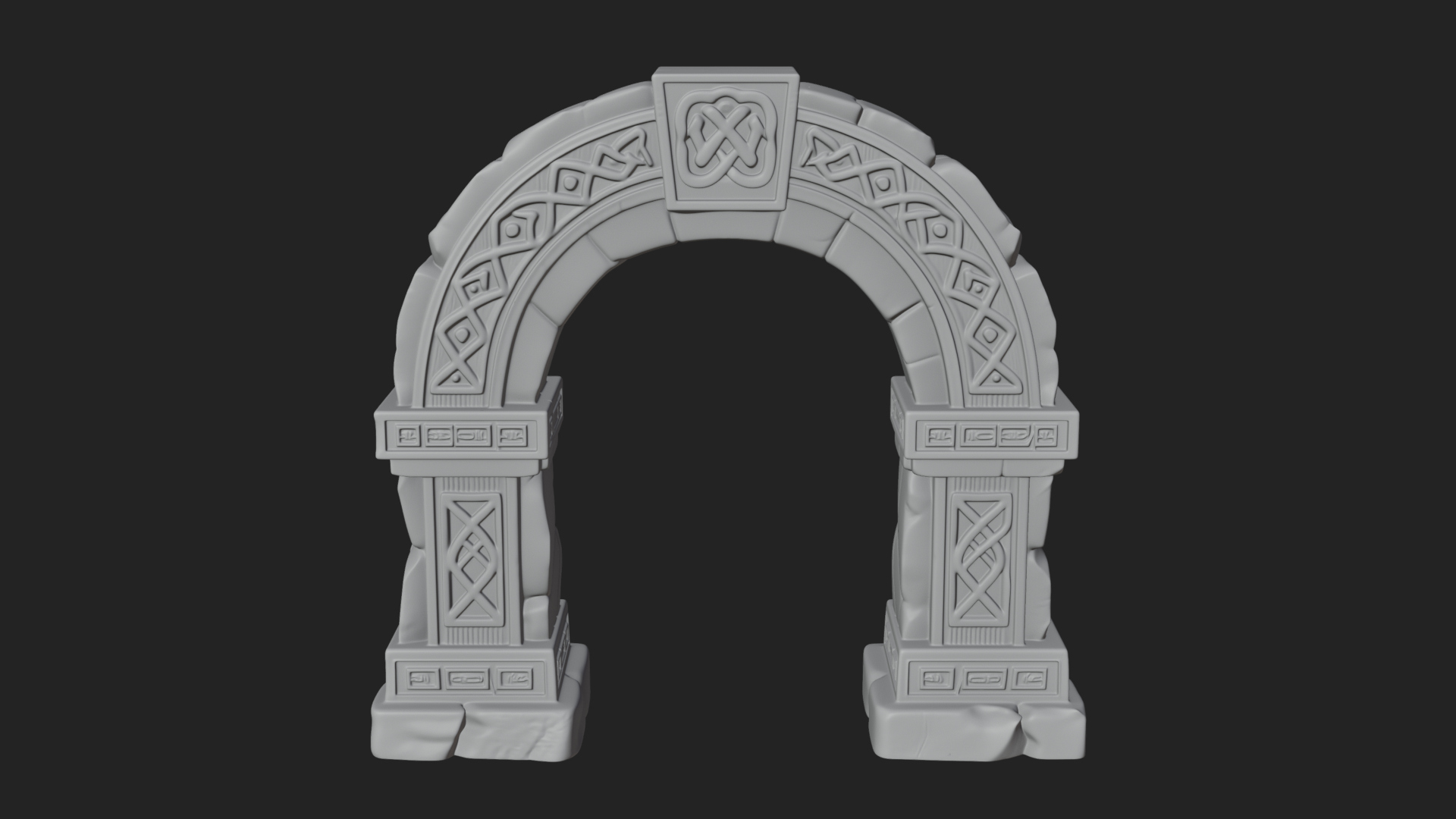 Carved Stone Garden Arch Design 9 3D Print Model 3D Model