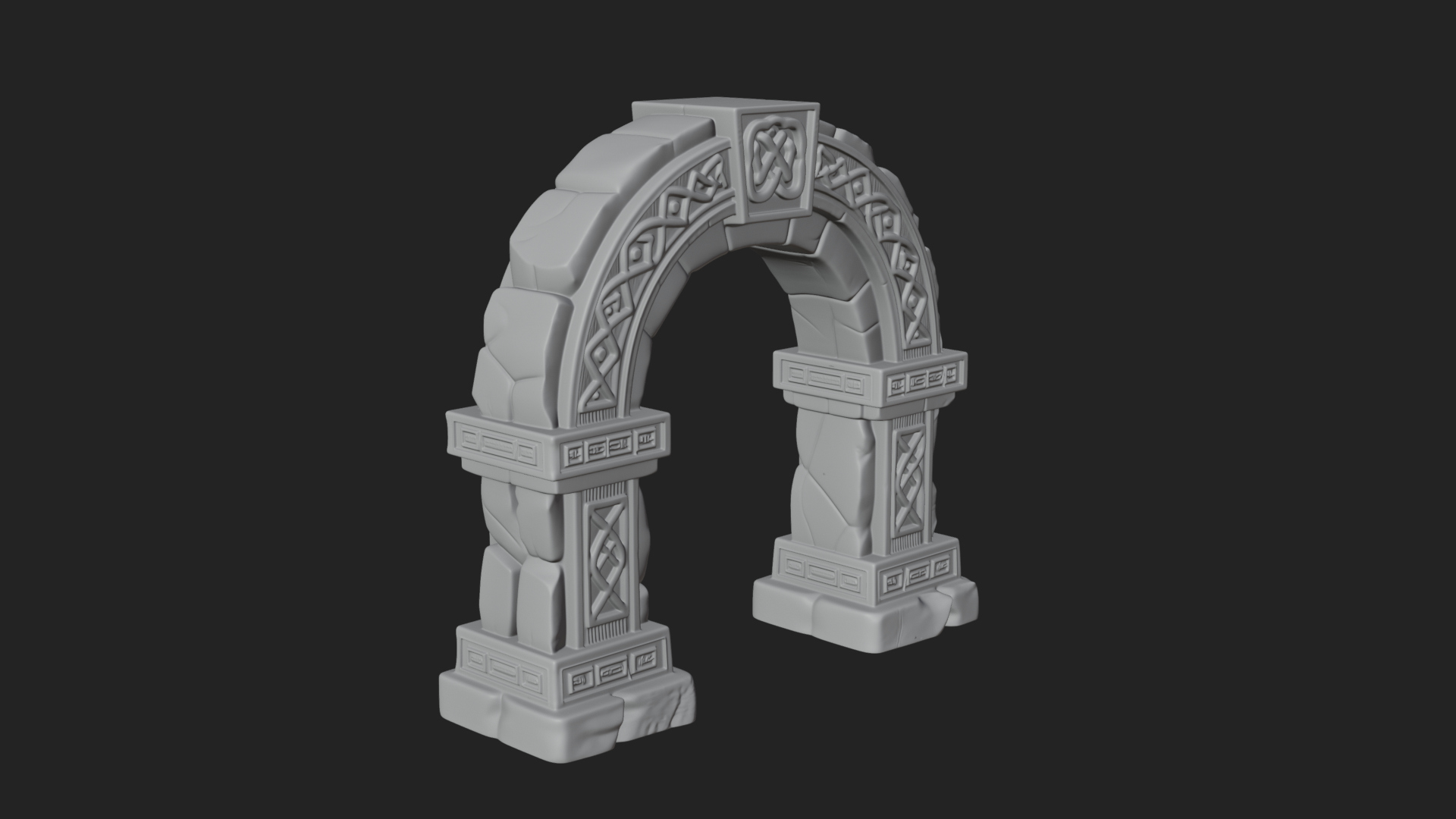 Carved Stone Garden Arch Design 9 3D Print Model 3D Model