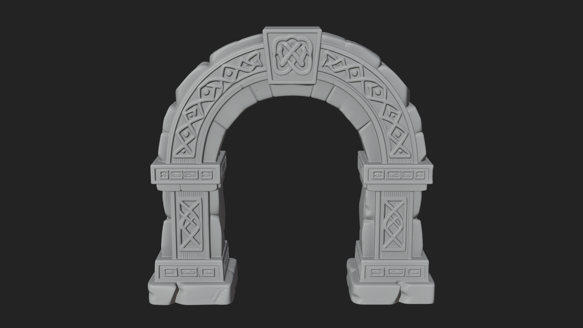 Carved Stone Garden Arch Design 9 3D Print Model 3D Model