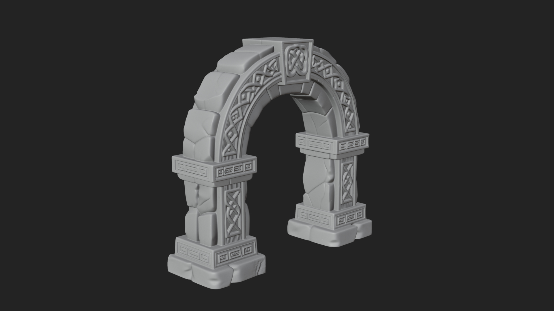 Carved Stone Garden Arch Design 9 3D Print Model 3D Model