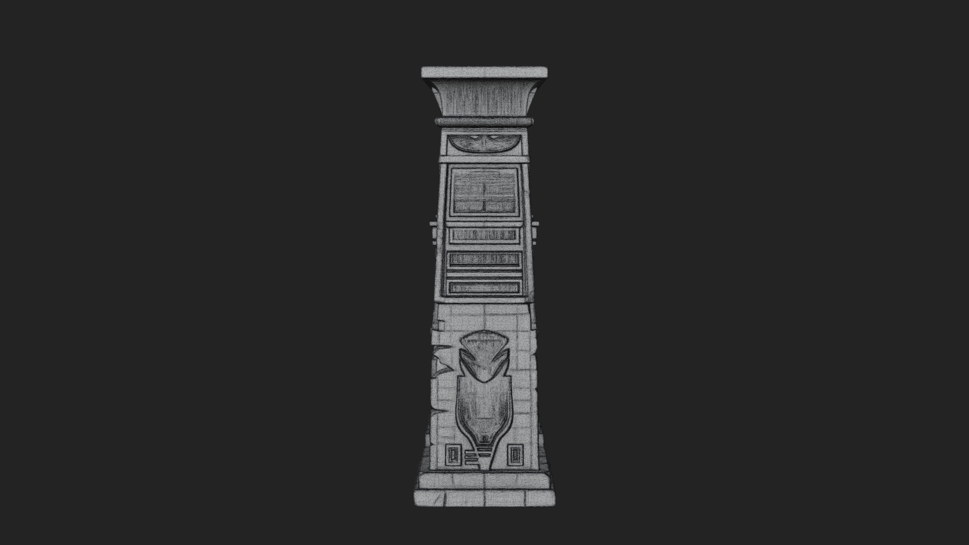 Carved Temple Doorway Arch Design 1 3D Print Model 3D Model