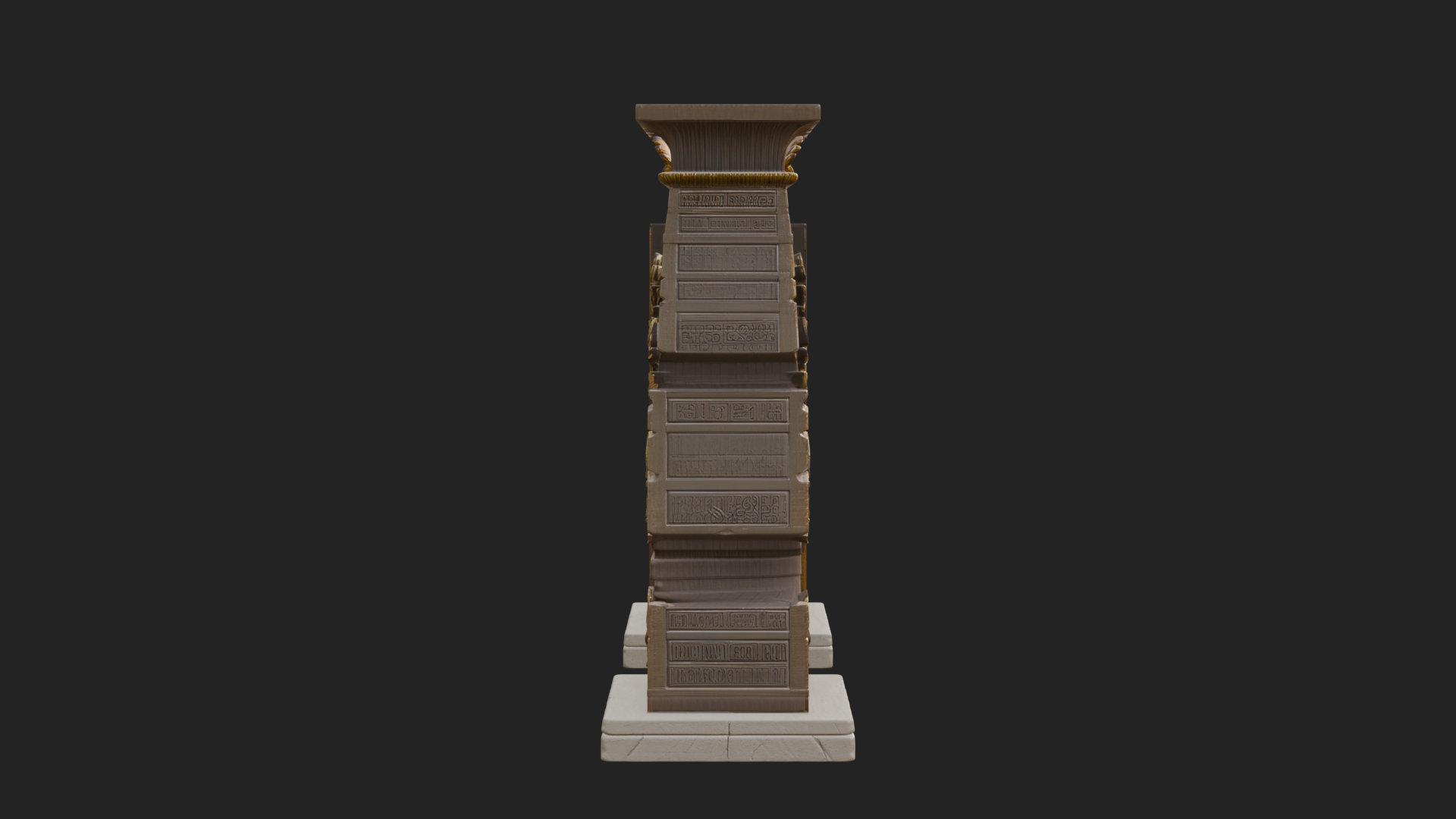 Carved Temple Doorway Arch Design 2 3D Print Model 3D Model