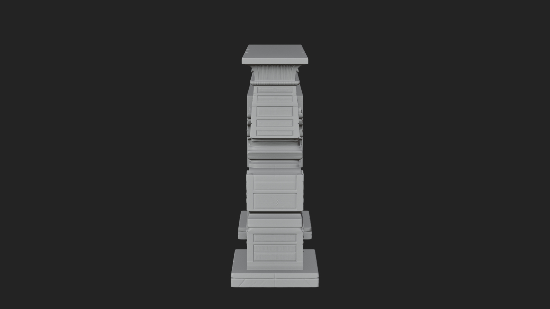 Carved Temple Doorway Arch Design 2 3D Print Model 3D Model