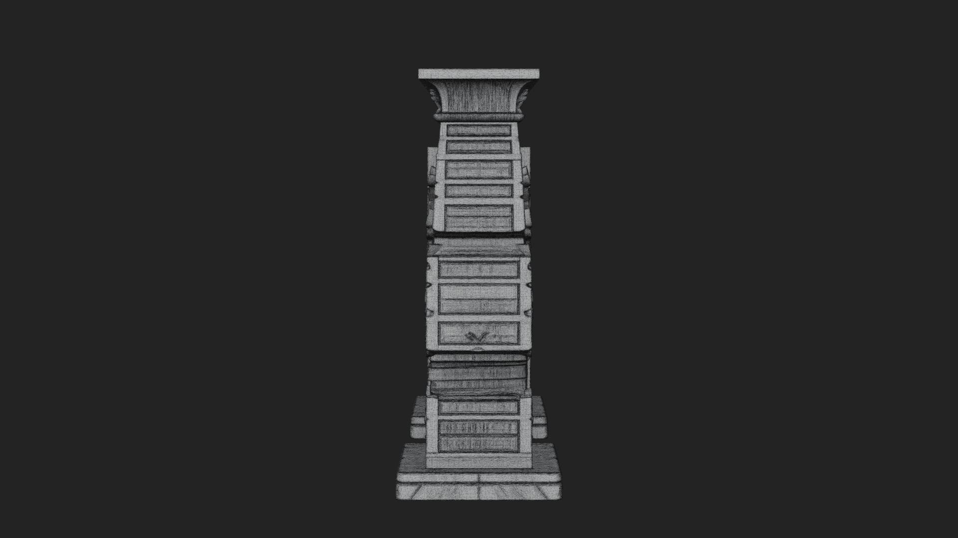 Carved Temple Doorway Arch Design 2 3D Print Model 3D Model