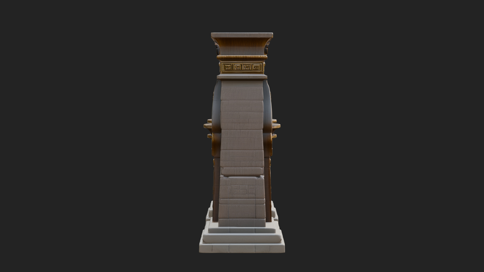Carved Temple Doorway Arch Design 3 3D Print Model 3D Model