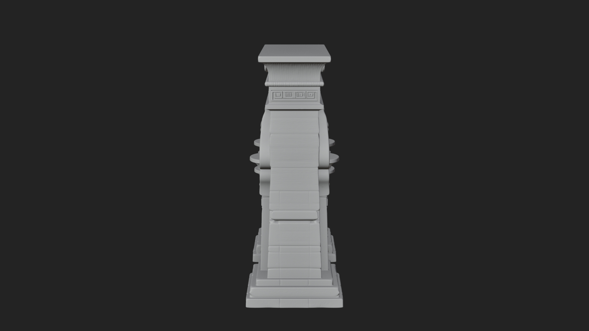 Carved Temple Doorway Arch Design 3 3D Print Model 3D Model