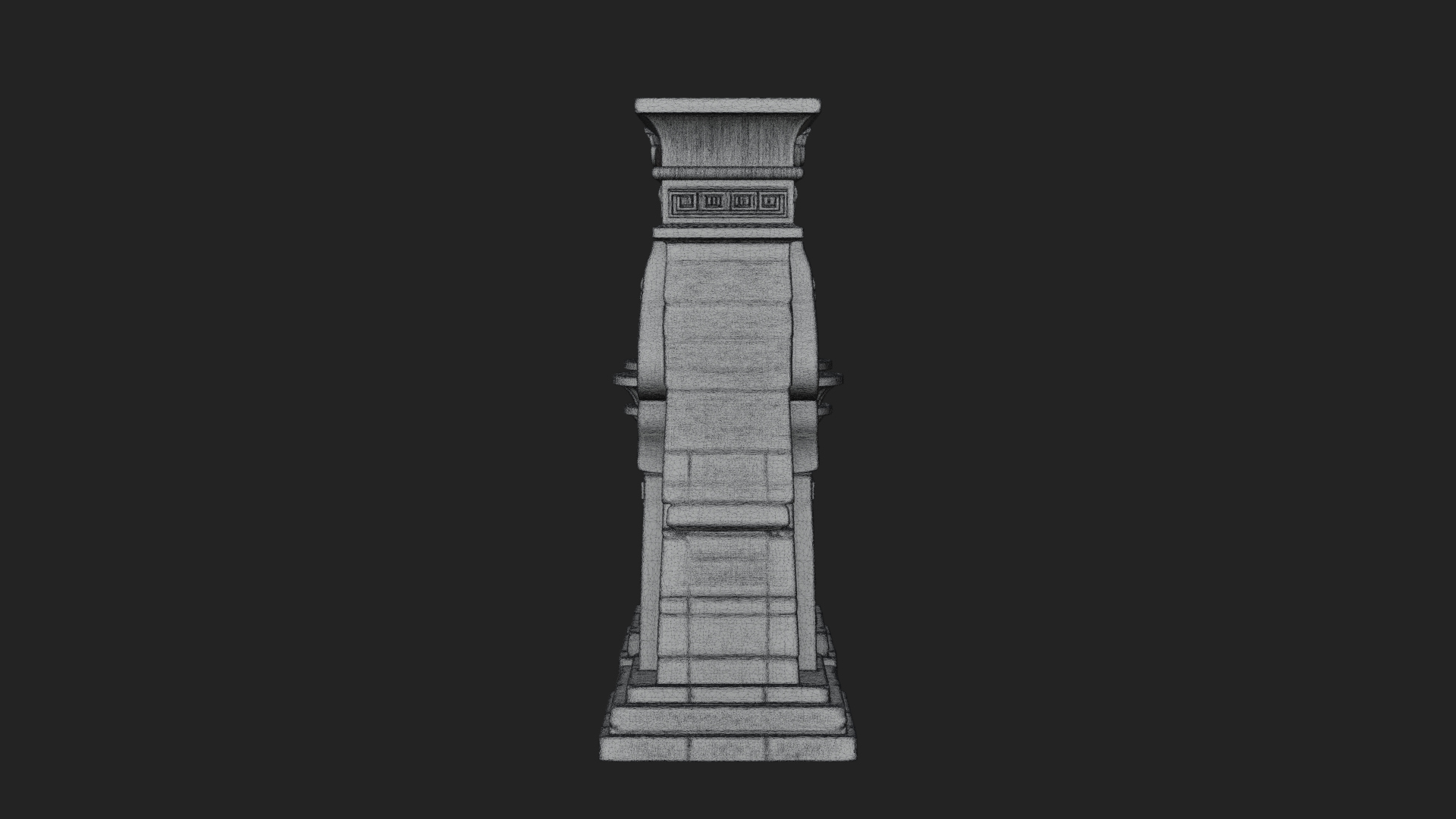 Carved Temple Doorway Arch Design 3 3D Print Model 3D Model