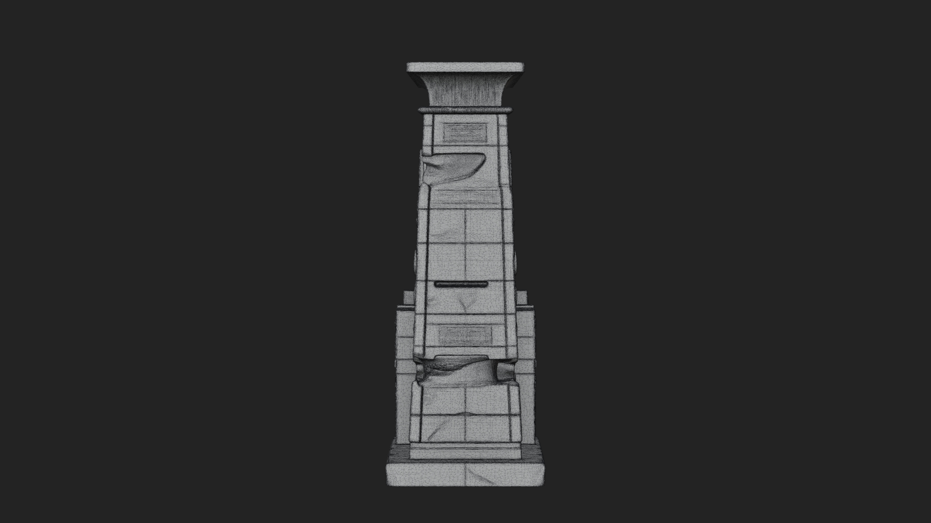Carved Temple Doorway Arch Design 4 3D Print Model 3D Model