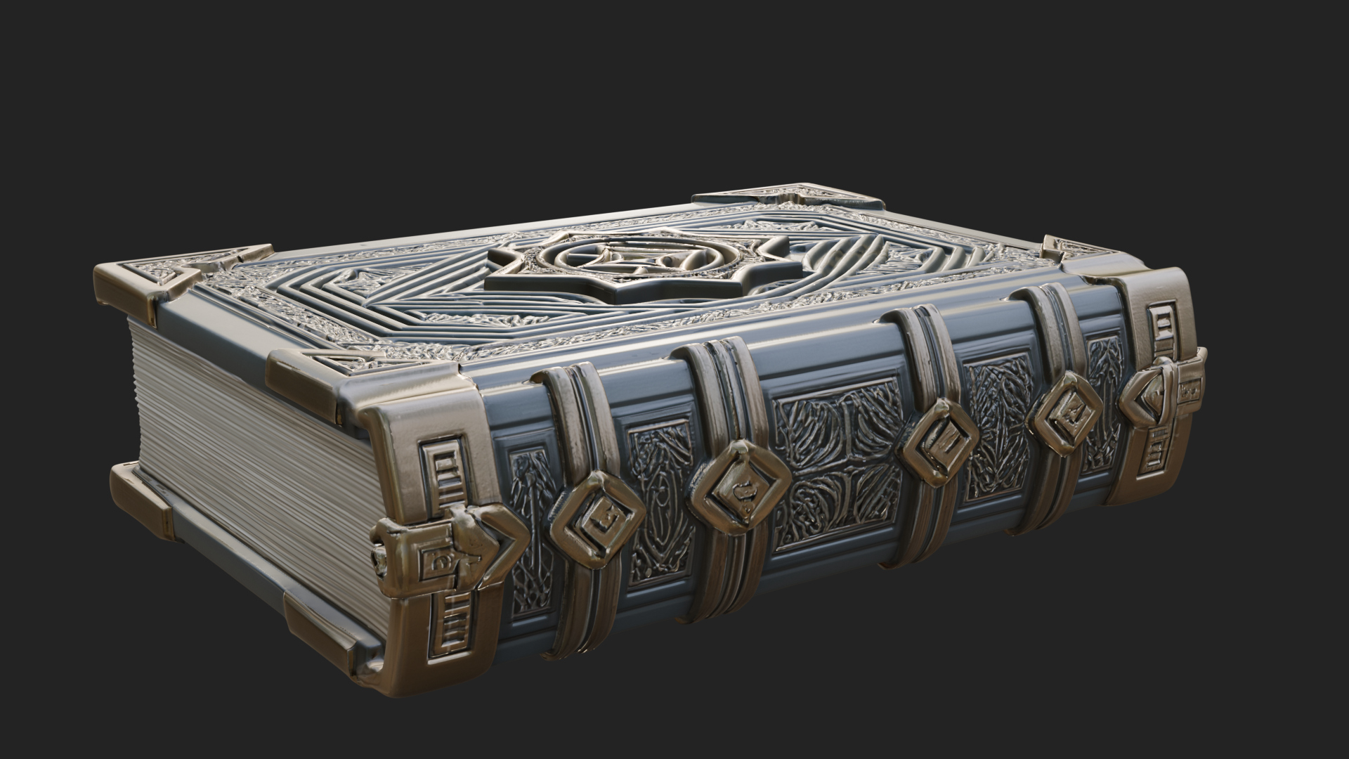 Carved Treasure Chest Model Design 1 3D Print Model 3D Model