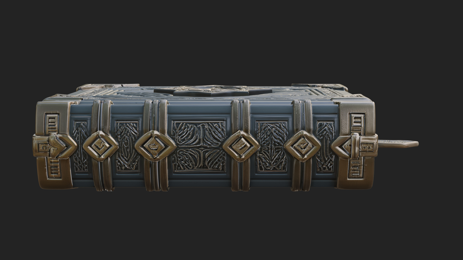 Carved Treasure Chest Model Design 1 3D Print Model 3D Model