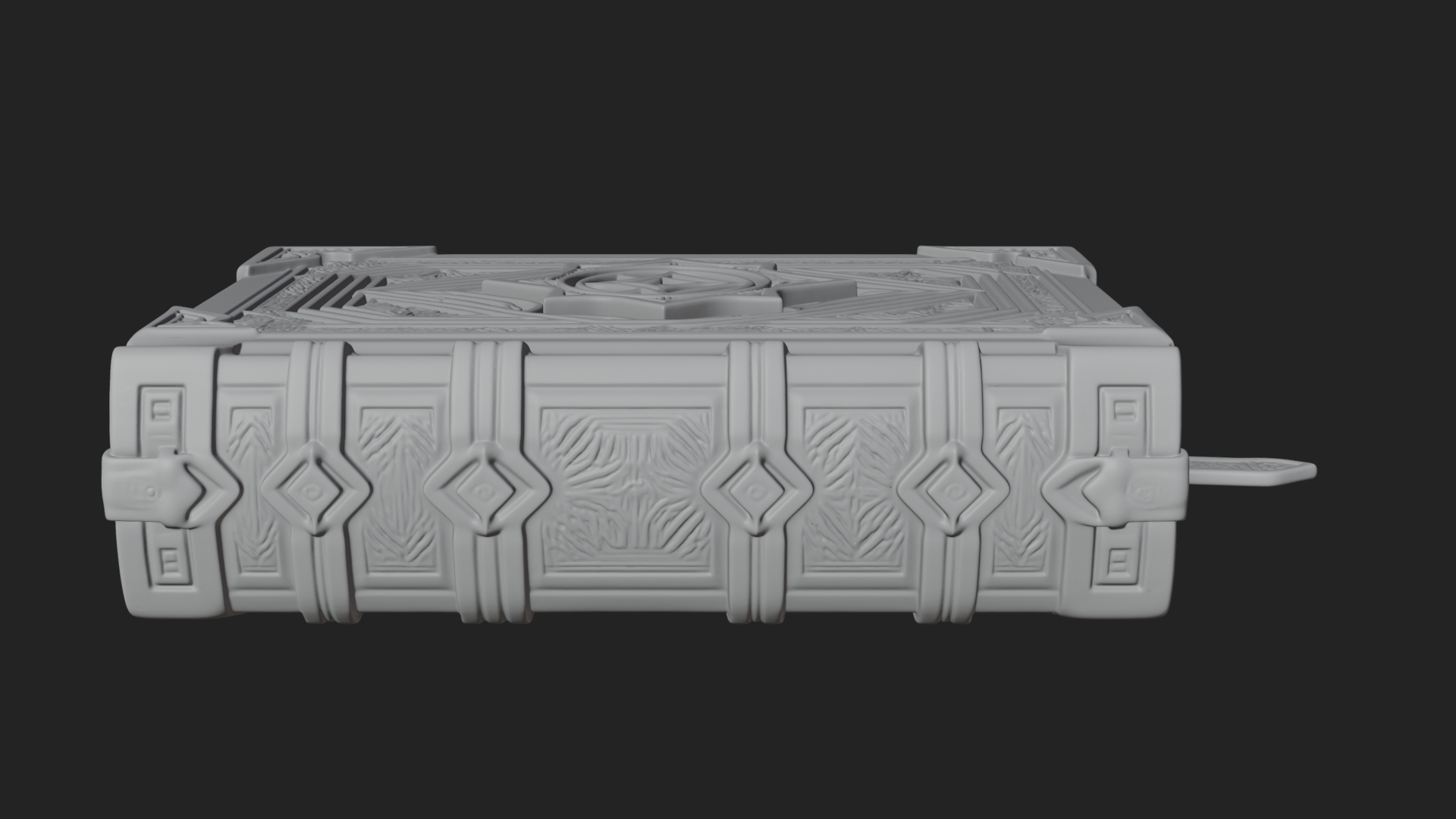 Carved Treasure Chest Model Design 1 3D Print Model 3D Model
