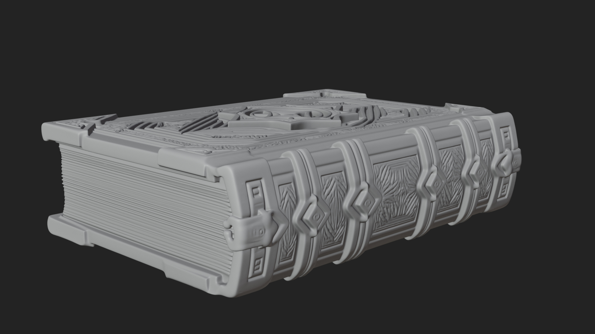 Carved Treasure Chest Model Design 1 3D Print Model 3D Model