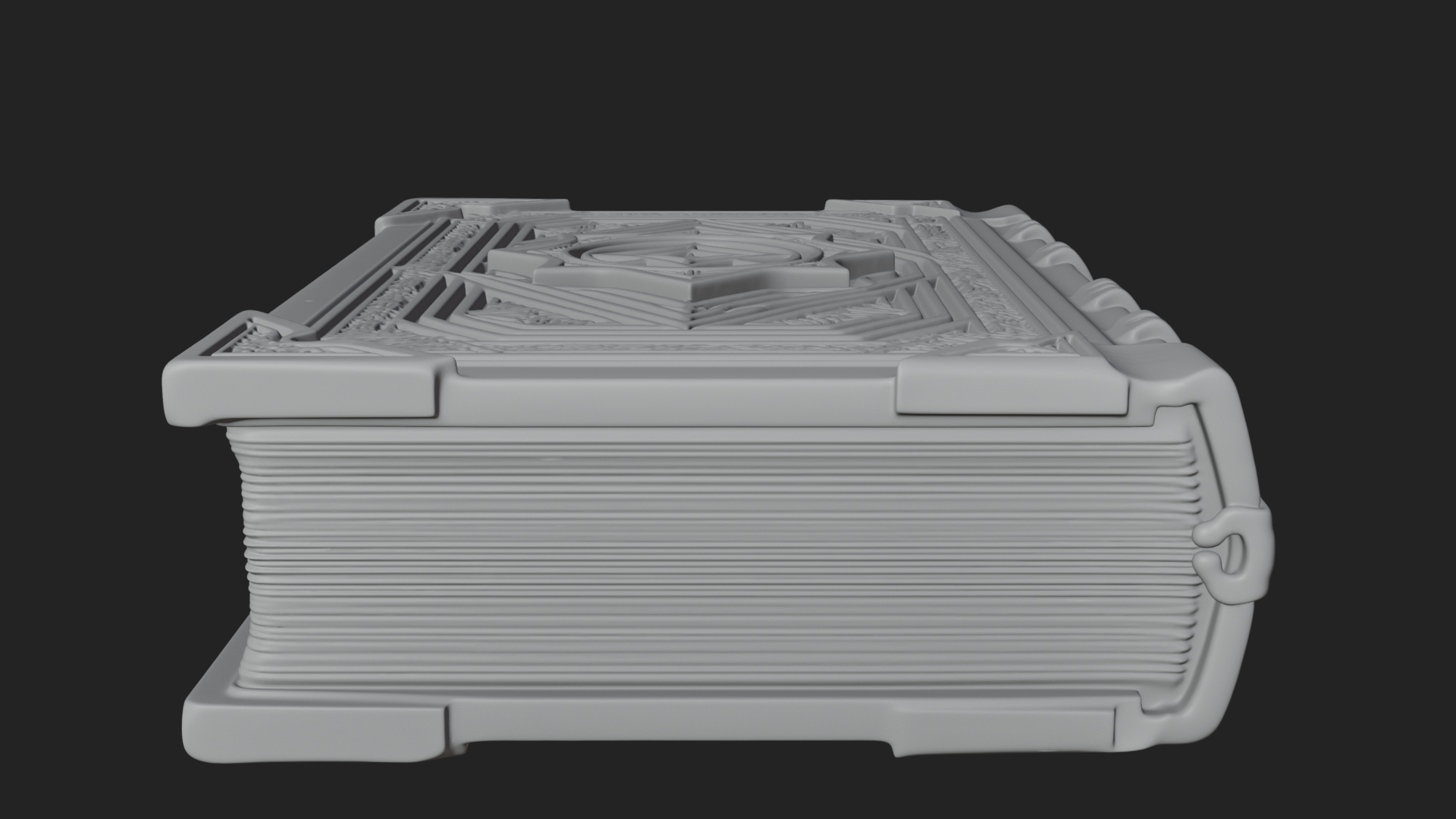 Carved Treasure Chest Model Design 1 3D Print Model 3D Model