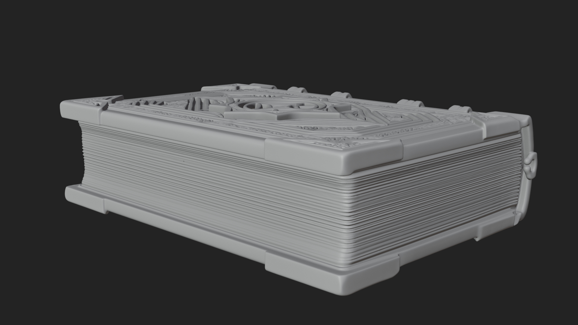 Carved Treasure Chest Model Design 1 3D Print Model 3D Model