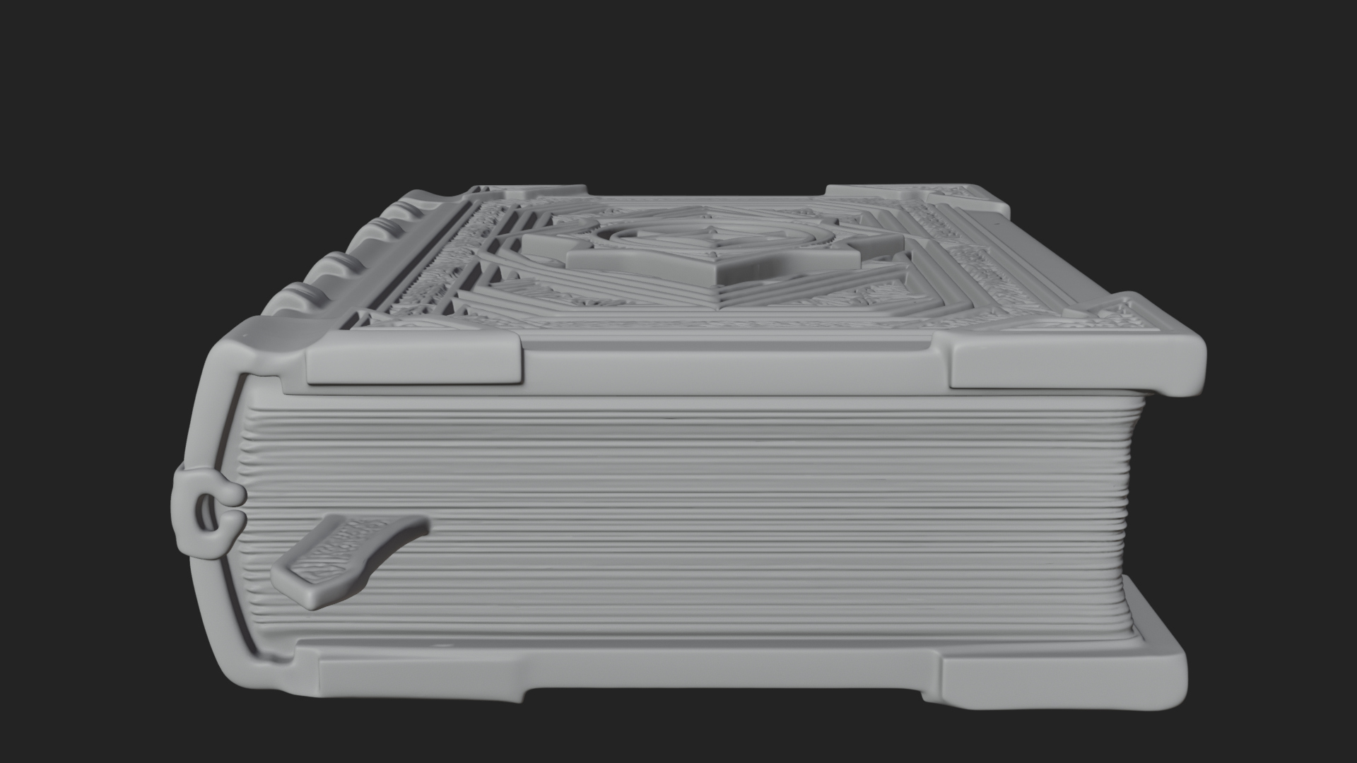 Carved Treasure Chest Model Design 1 3D Print Model 3D Model