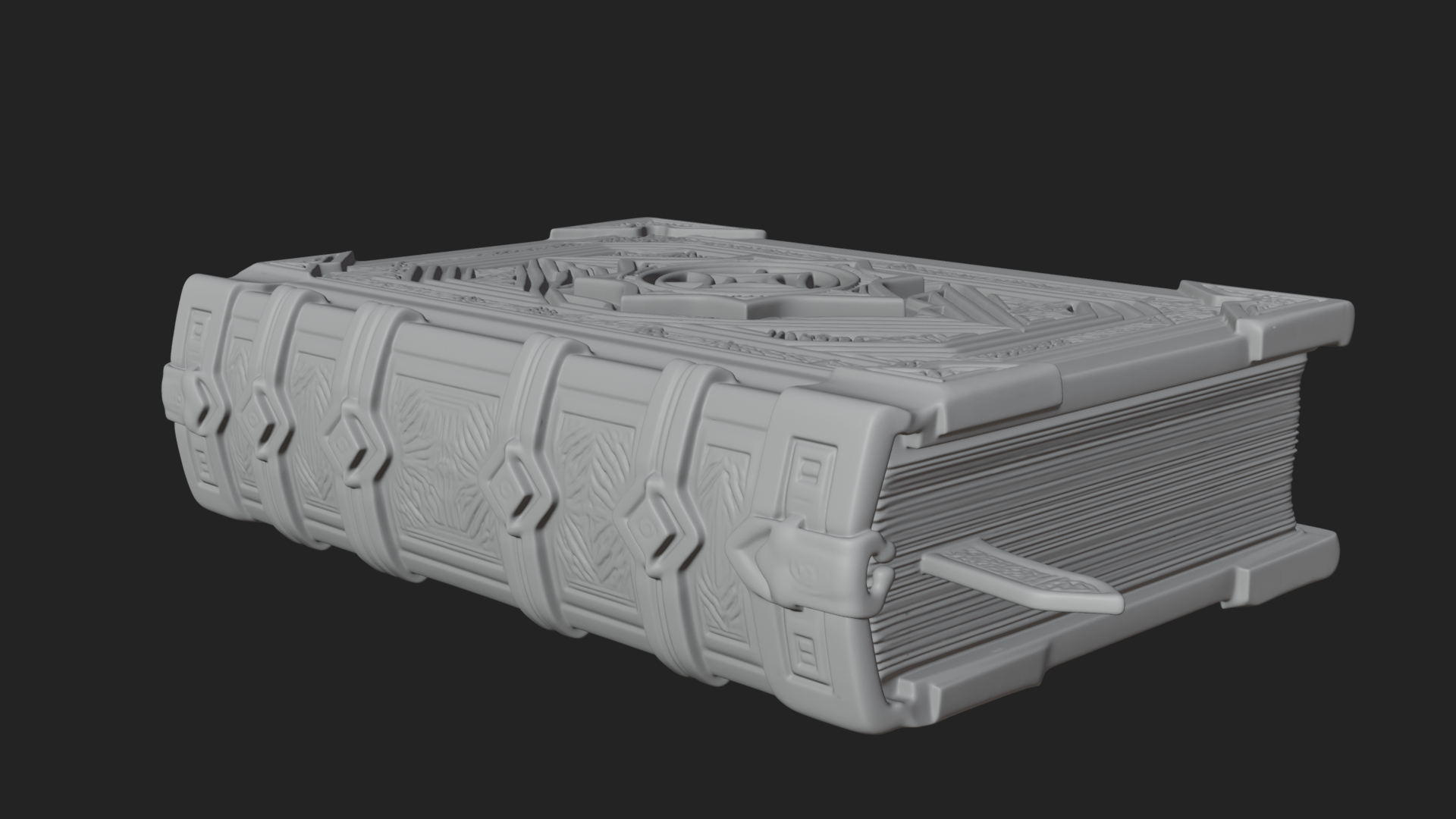 Carved Treasure Chest Model Design 1 3D Print Model 3D Model