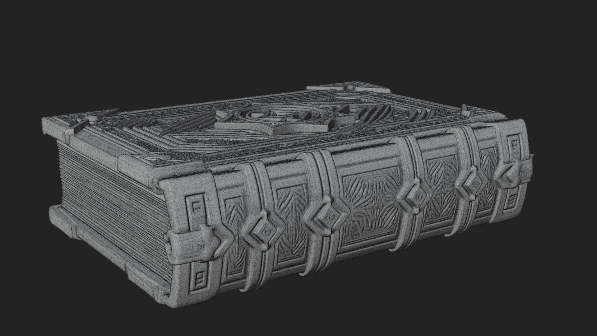 Carved Treasure Chest Model Design 1 3D Print Model 3D Model