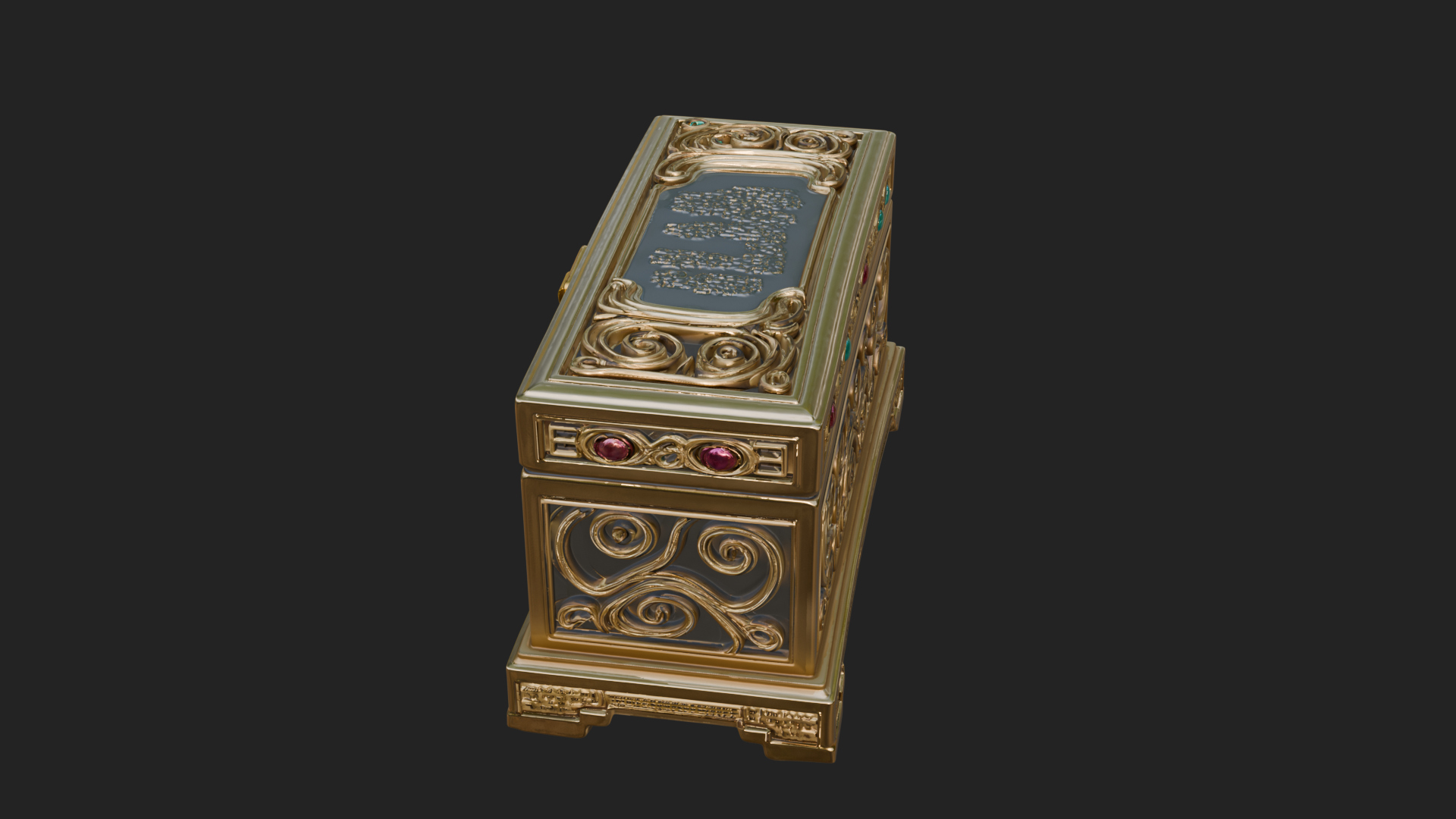 Carved Treasure Chest Model Design 10 3D Print Model 3D Model