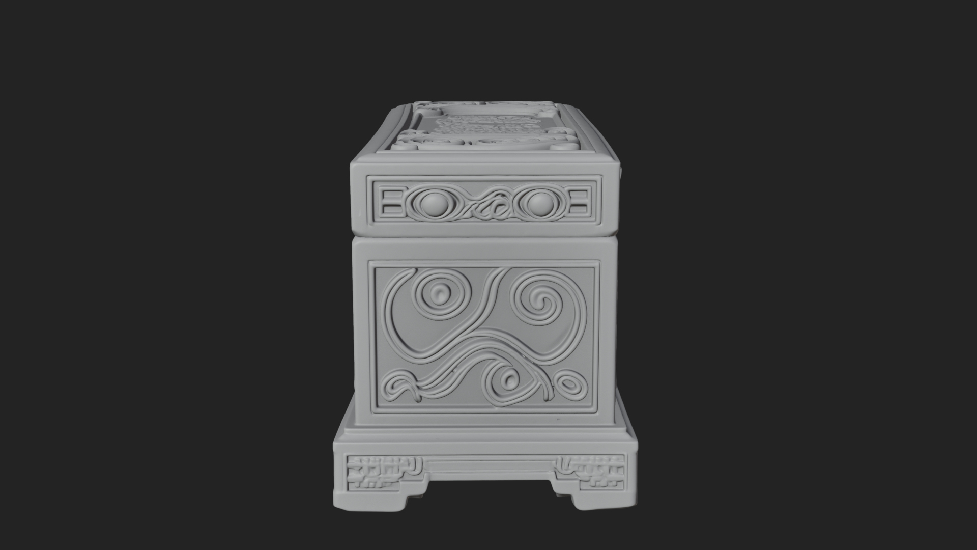 Carved Treasure Chest Model Design 10 3D Print Model 3D Model