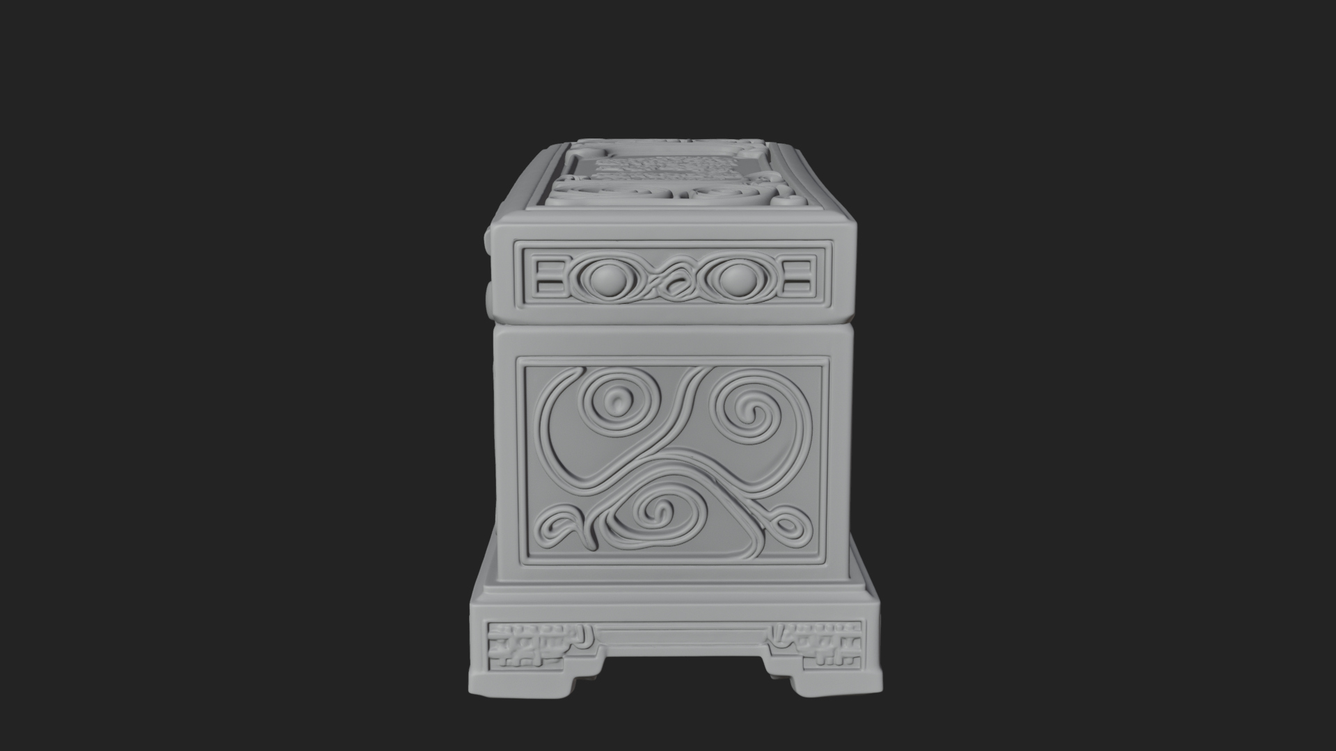 Carved Treasure Chest Model Design 10 3D Print Model 3D Model