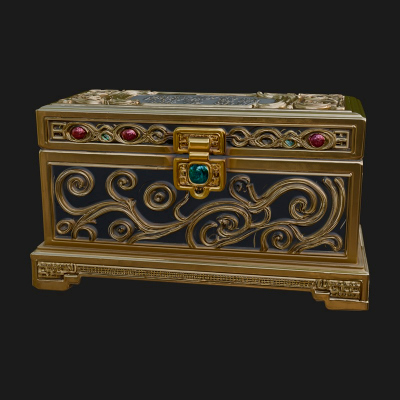 Carved Treasure Chest Model Design 10 3D Print Model