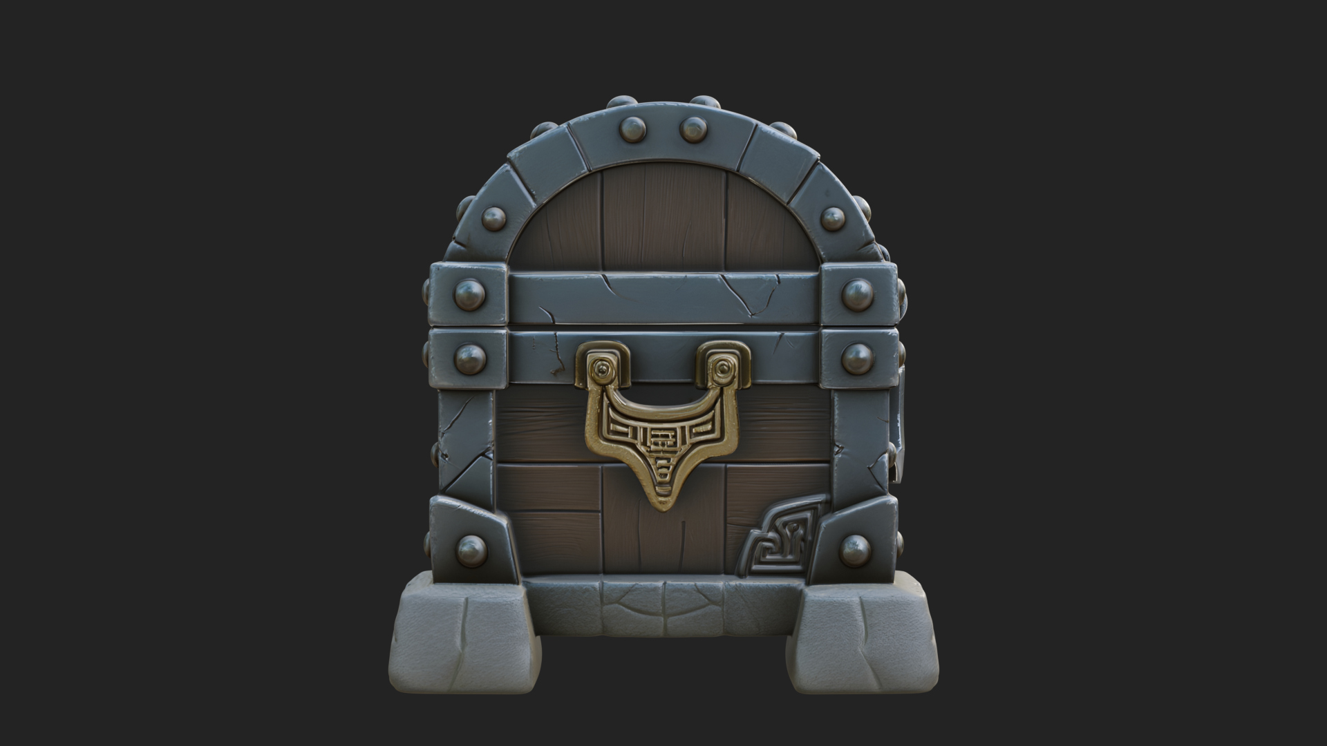 Carved Treasure Chest Model Design 11 3D Print Model 3D Model