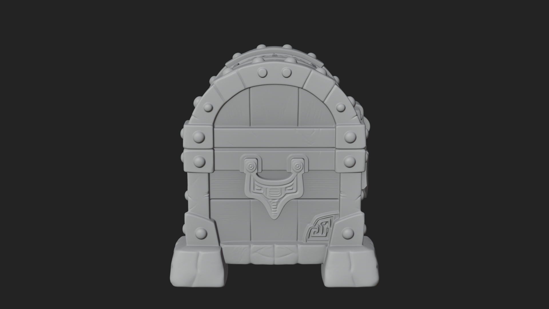 Carved Treasure Chest Model Design 11 3D Print Model 3D Model