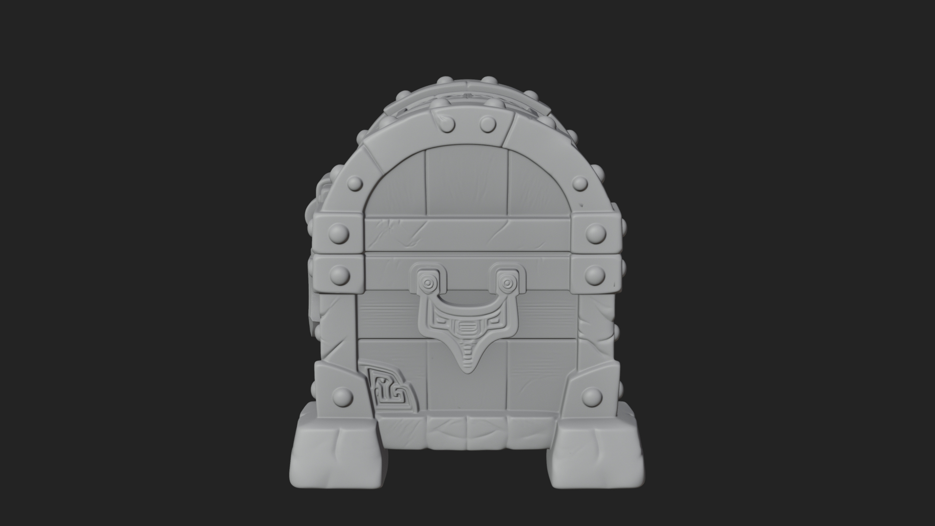 Carved Treasure Chest Model Design 11 3D Print Model 3D Model