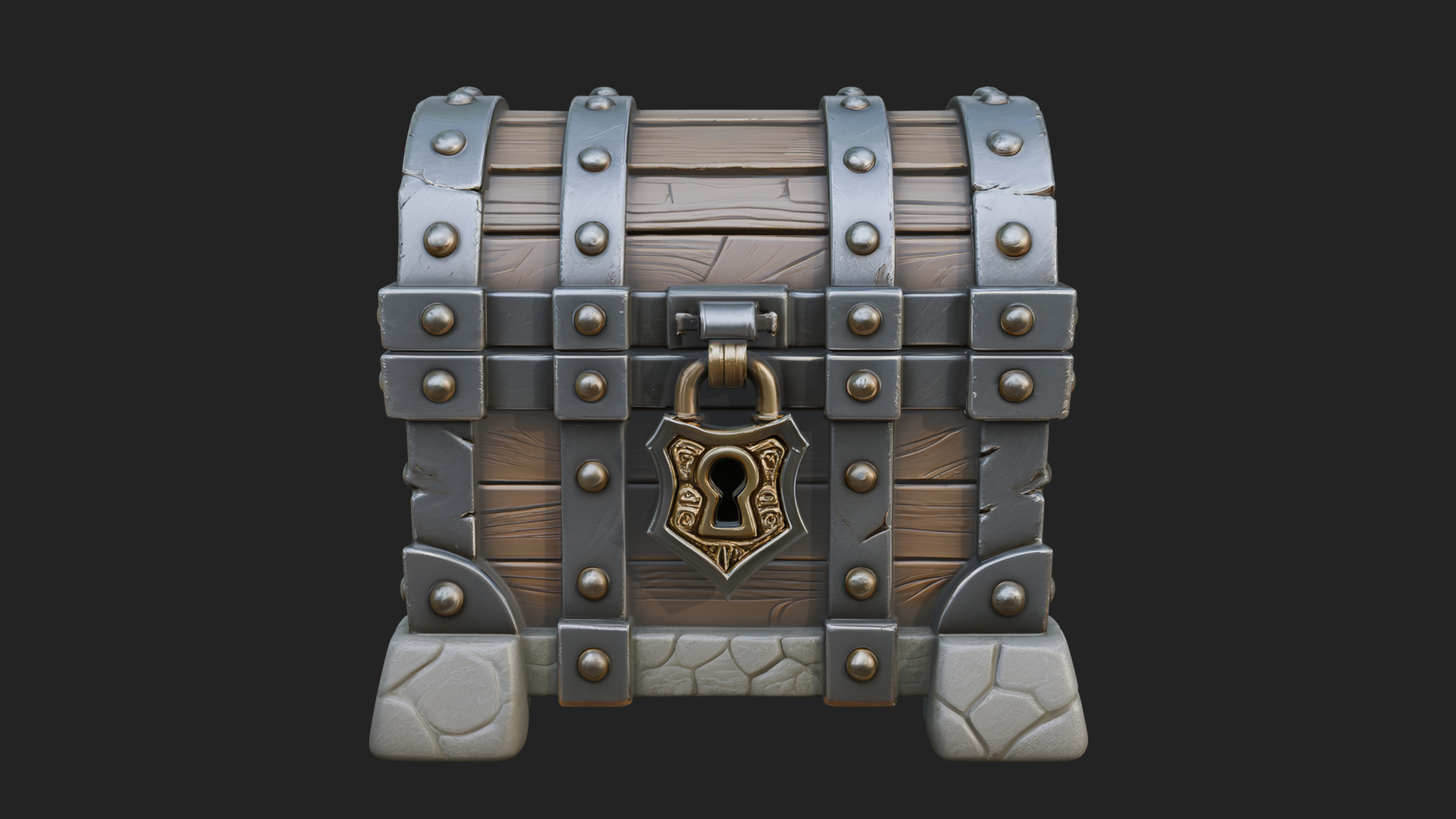 Carved Treasure Chest Model Design 12 3D Print Model 3D Model