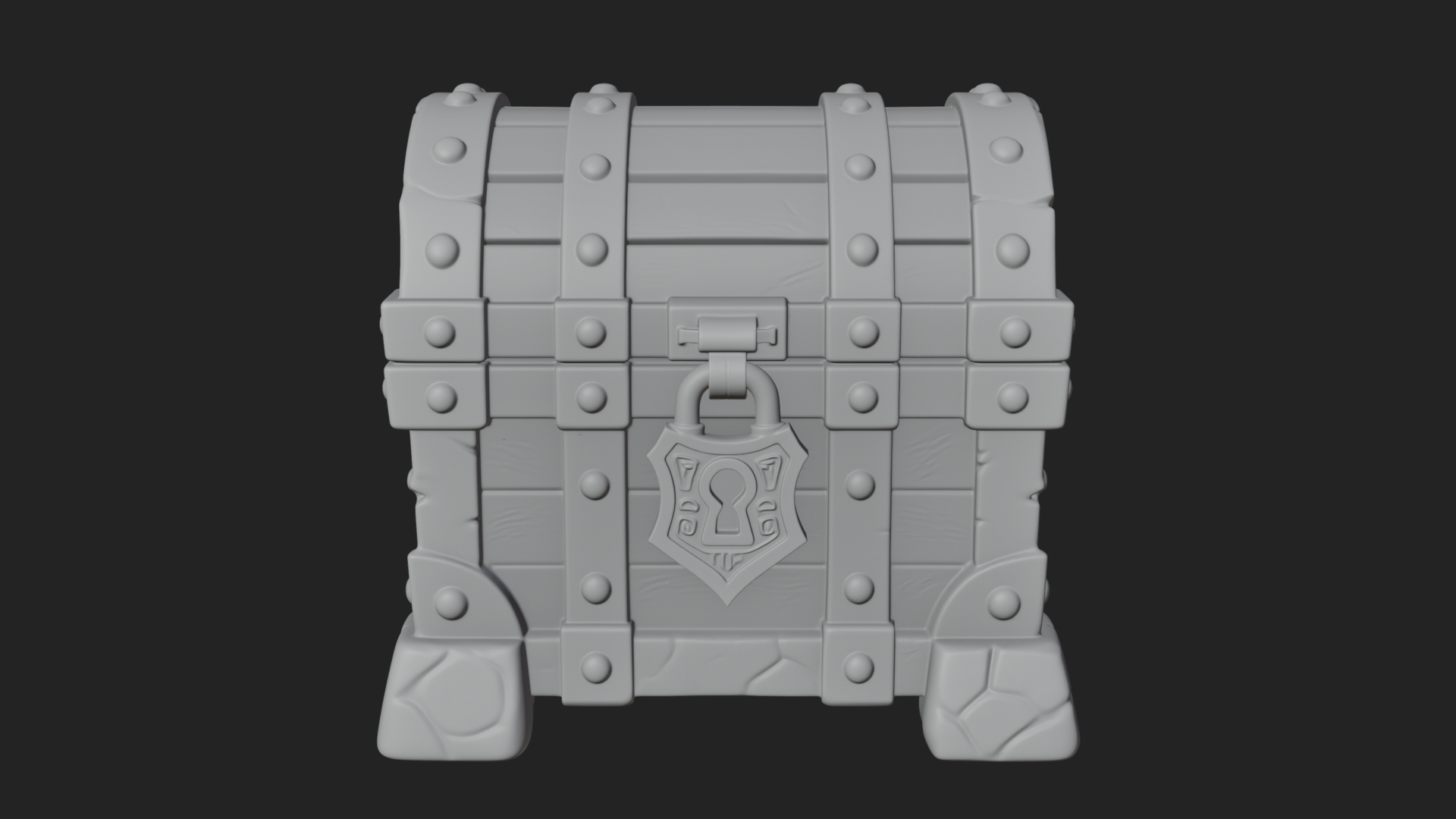 Carved Treasure Chest Model Design 12 3D Print Model 3D Model