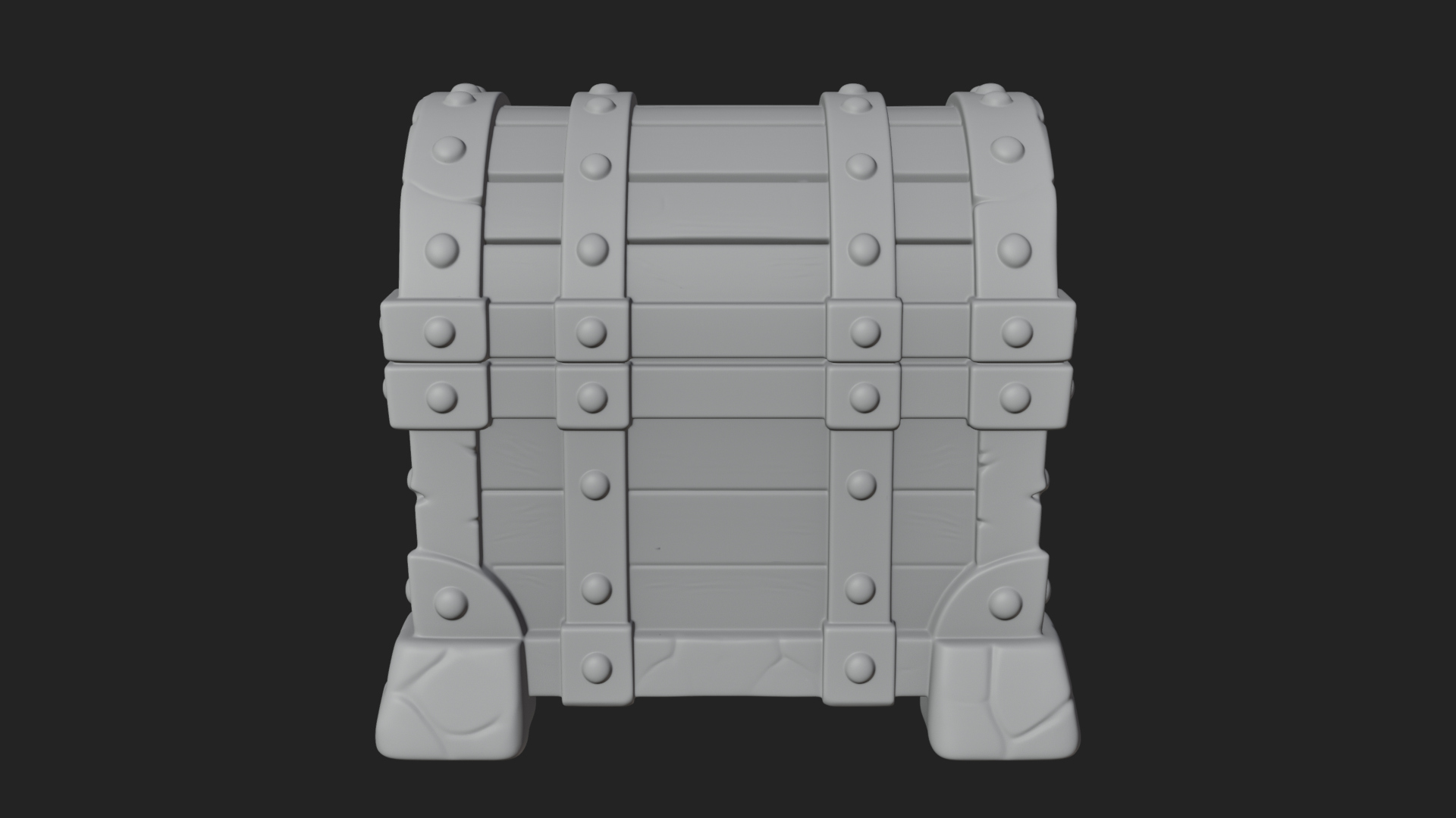 Carved Treasure Chest Model Design 12 3D Print Model 3D Model